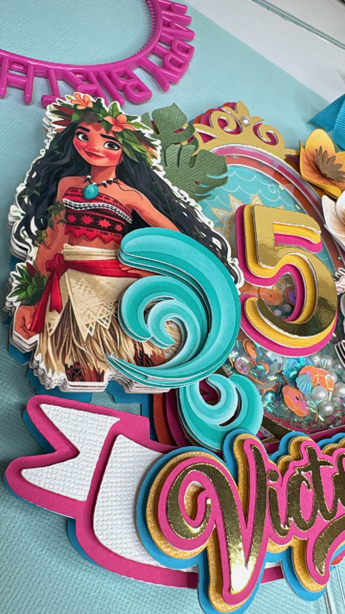 Moana inspired Cake topper