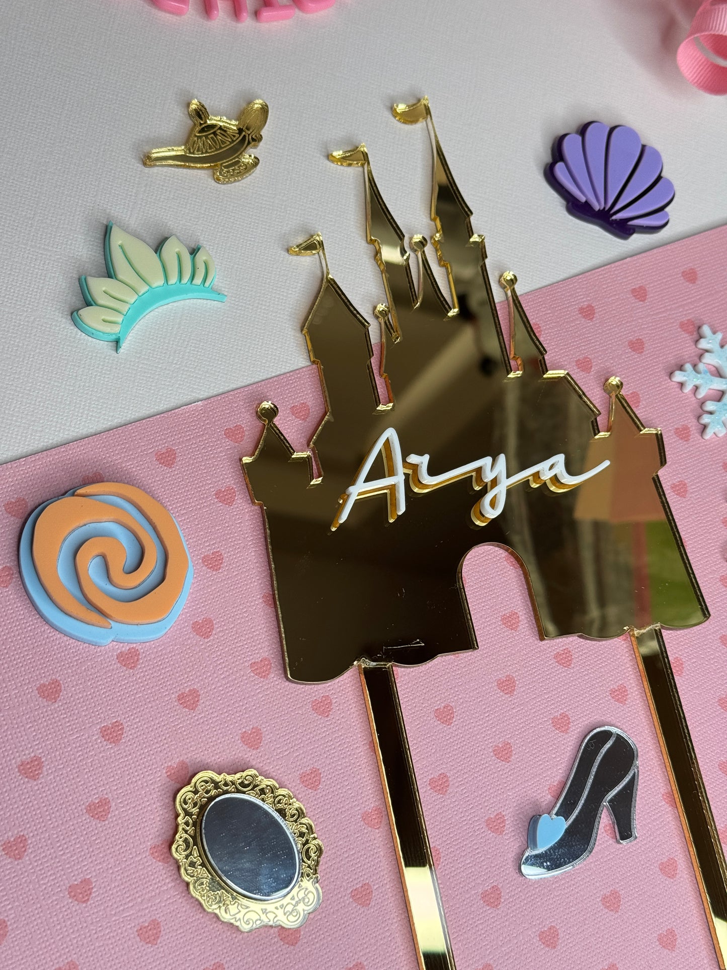 Princess castle cake topper