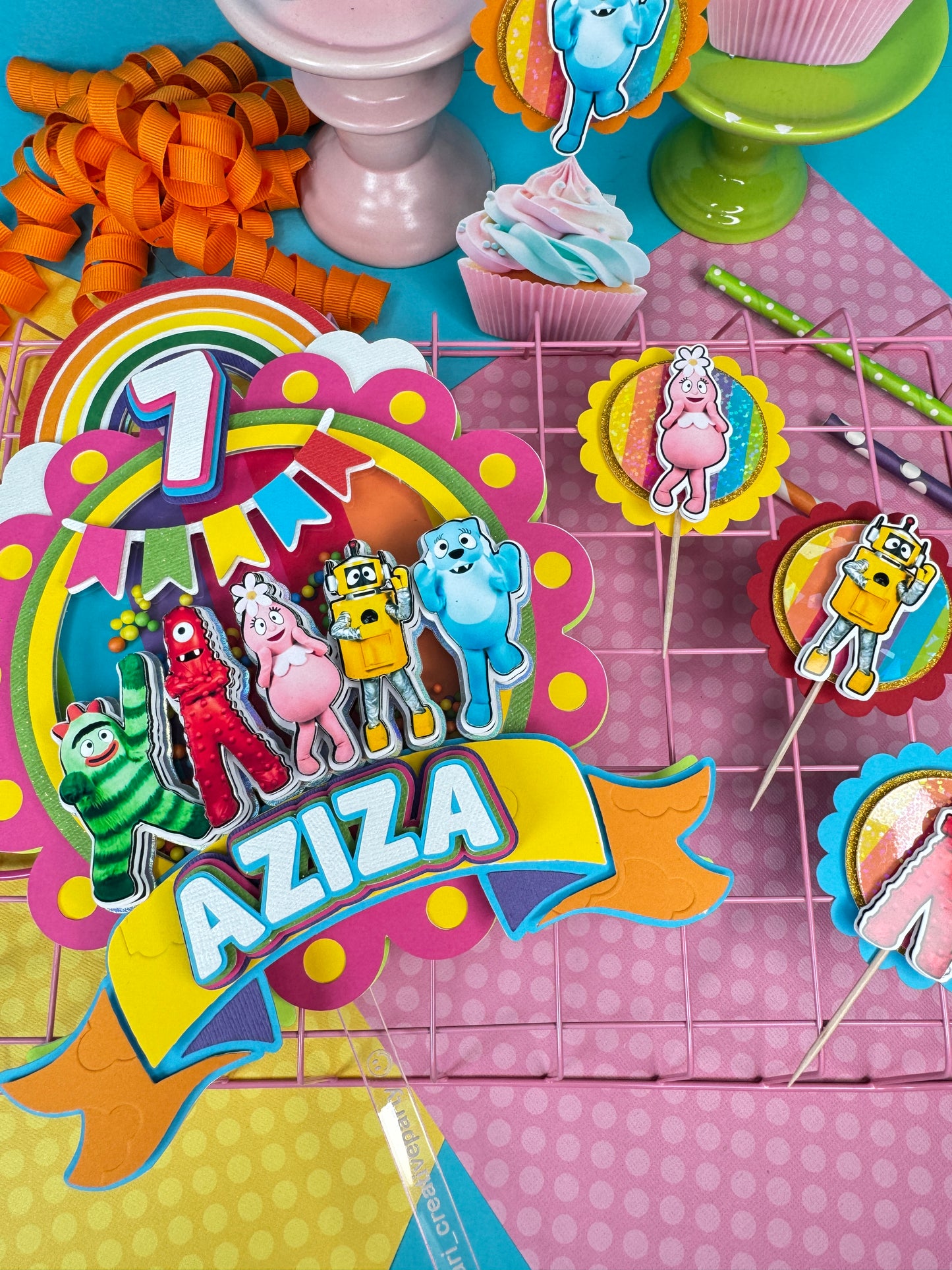Yo Gabba Gabba Land cake topper