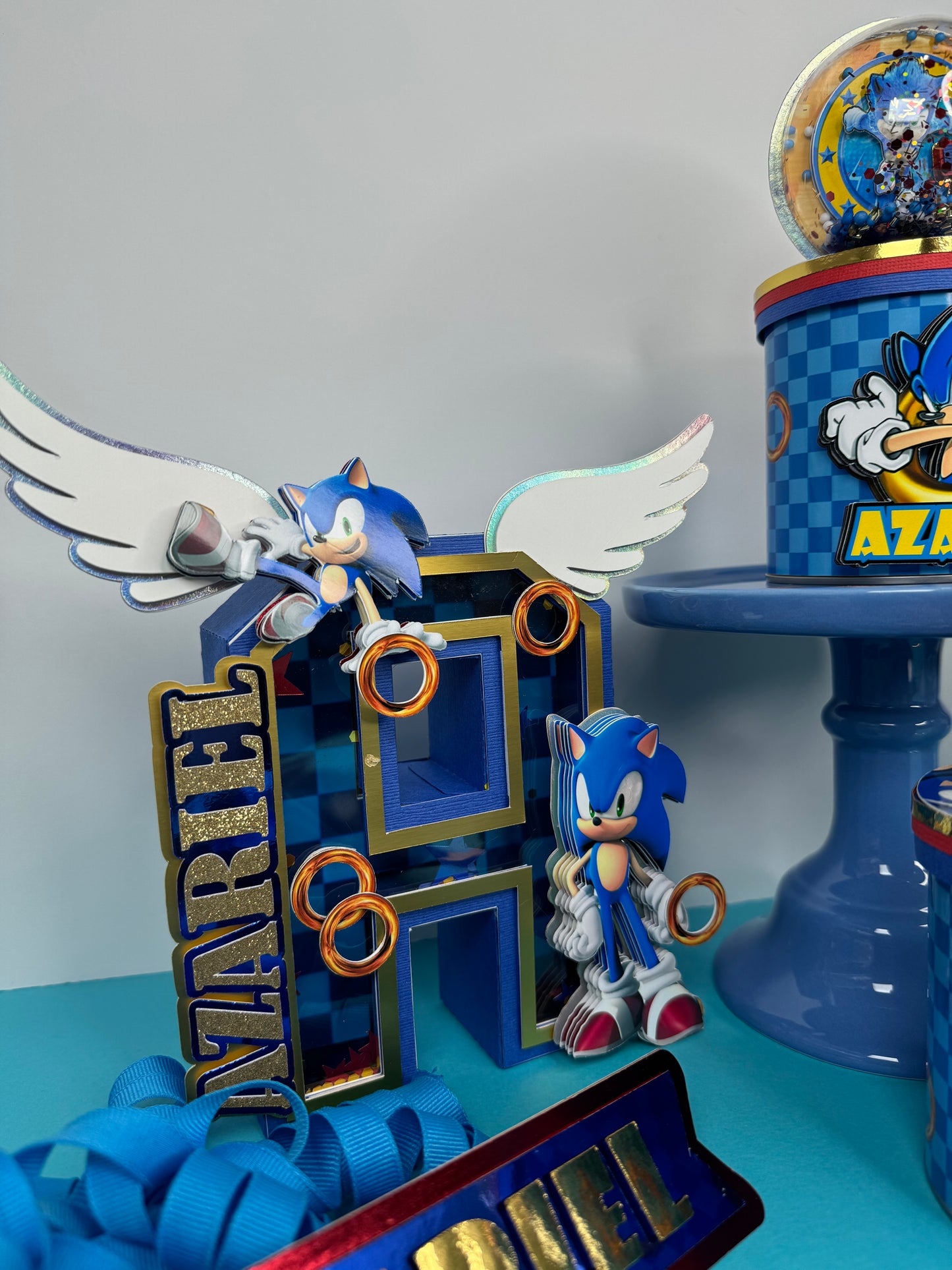 Sonic the hedgehod 3d letters / Sonic 3d number