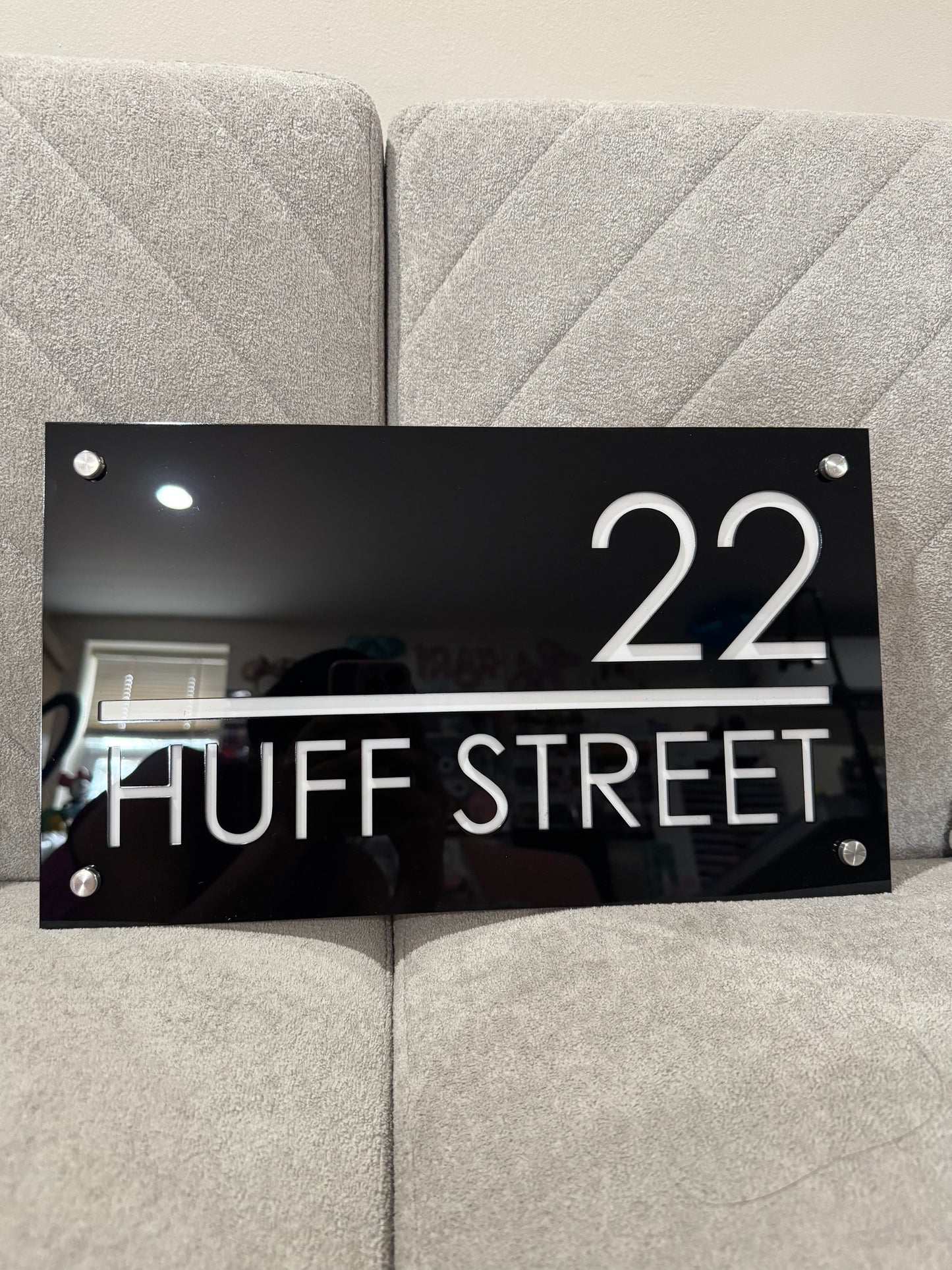 Custom Acrylic Home Address Sign – Modern House Number Plaque