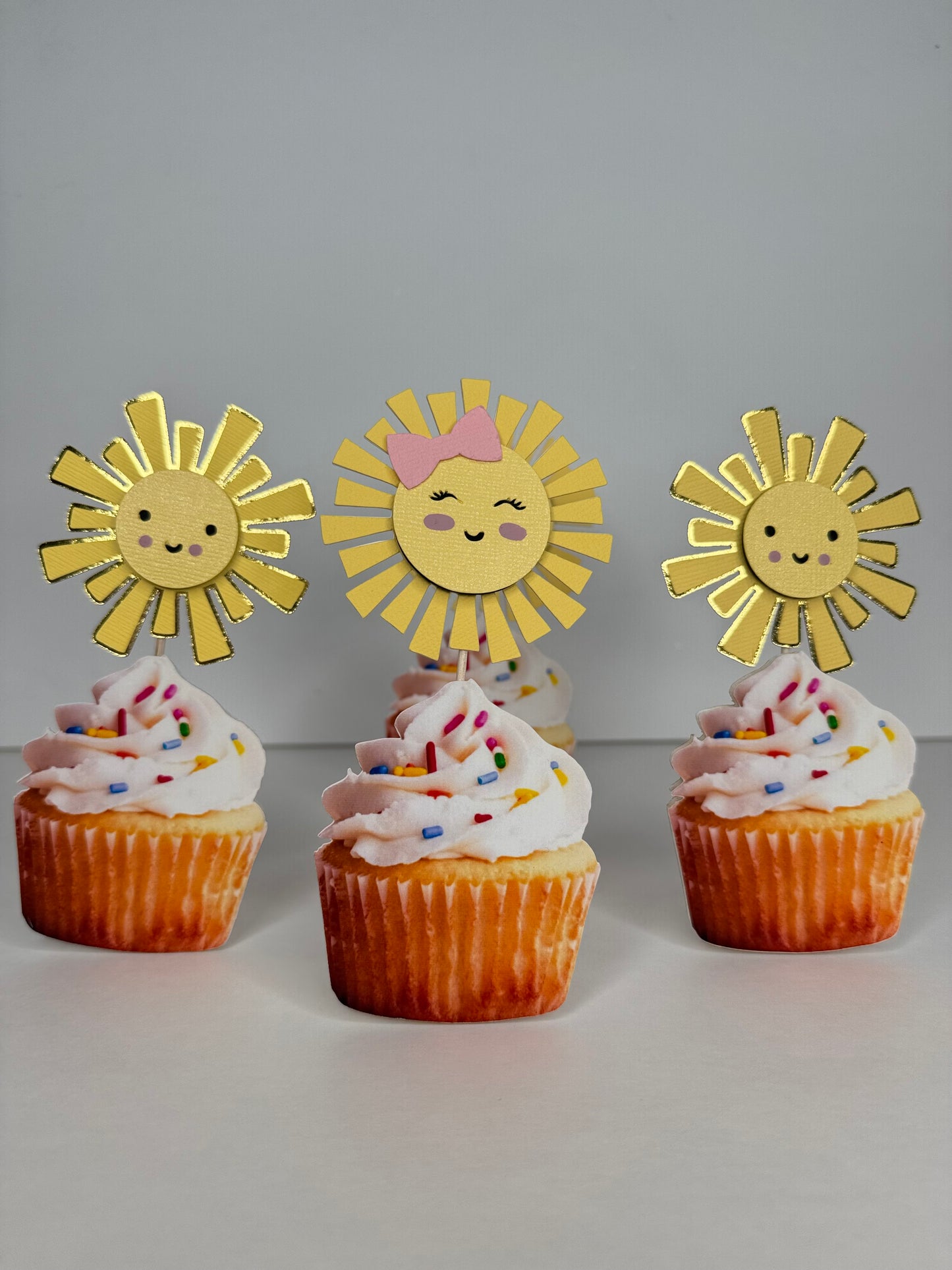 Sunshine cupcake toppers