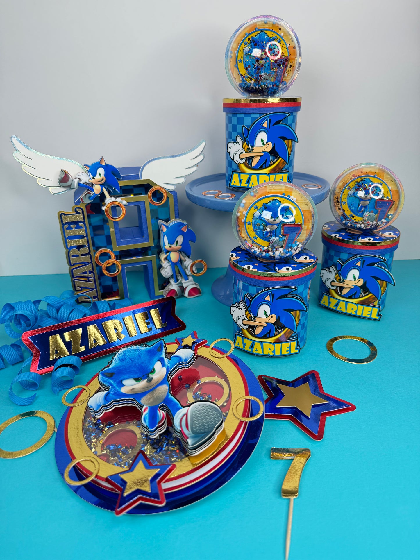 Sonic the hedgehod 3d letters / Sonic 3d number