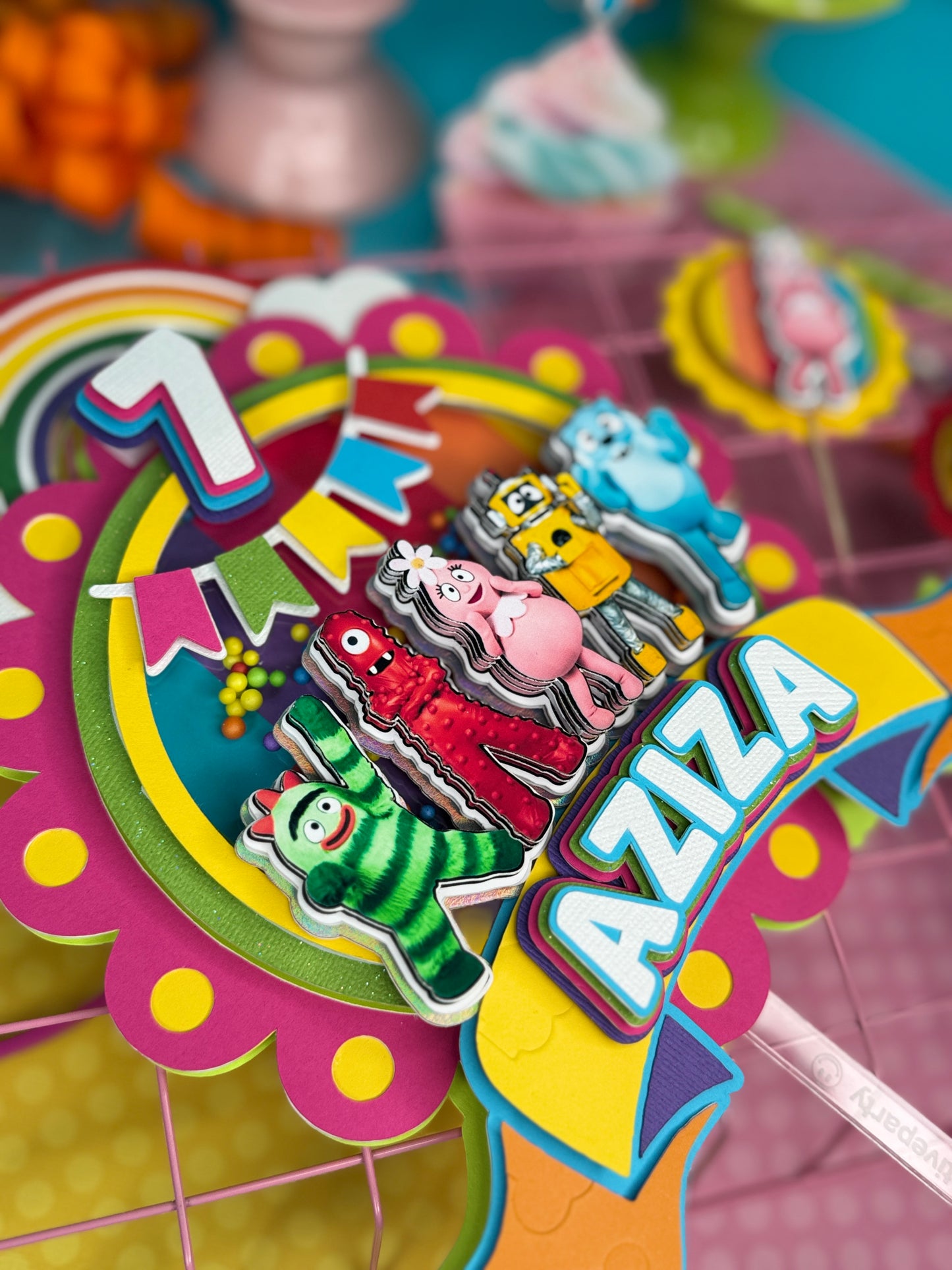 Yo Gabba Gabba Land cake topper