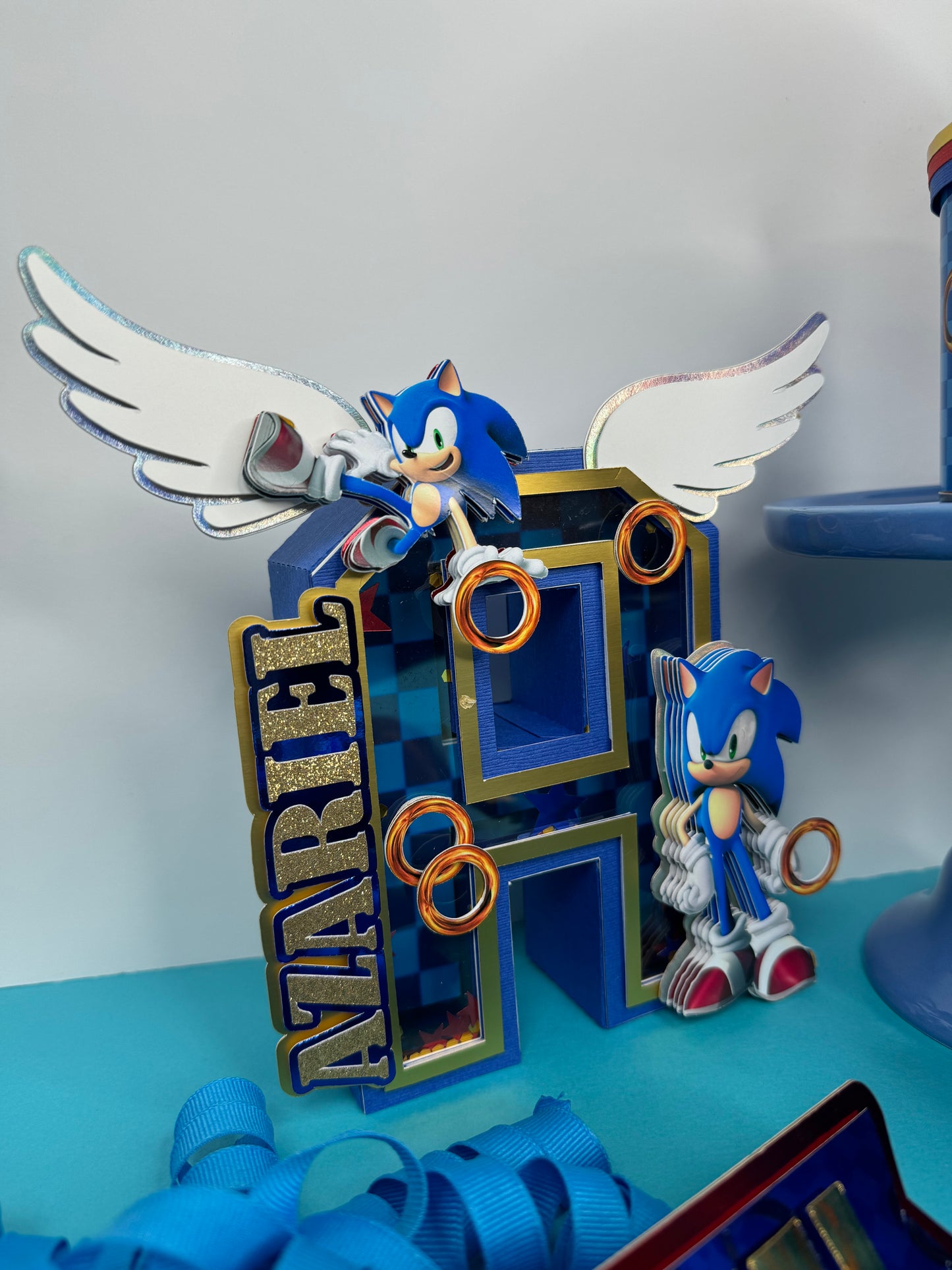 Sonic the hedgehod 3d letters / Sonic 3d number