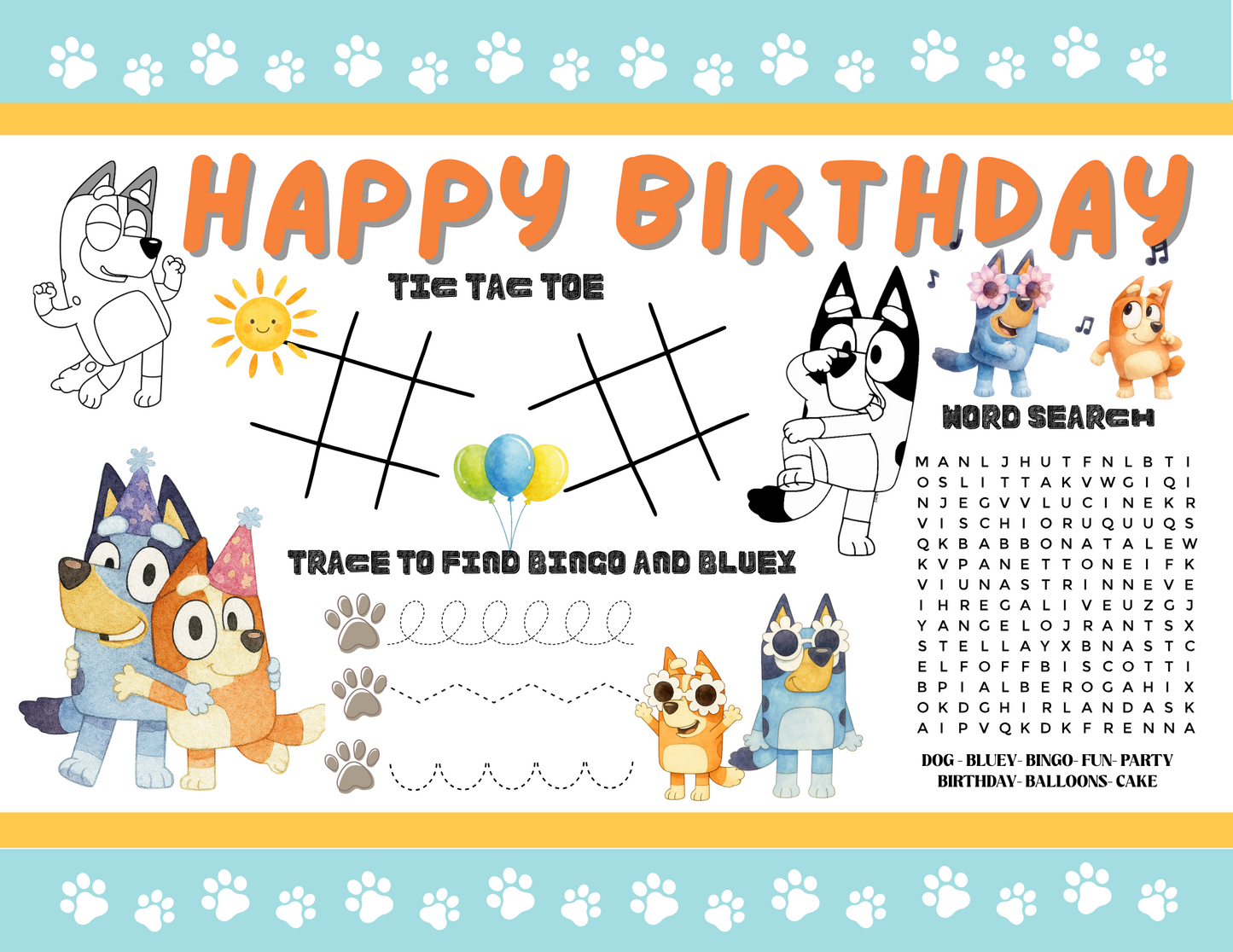 Bluey watercolor clipart/ Bluey png bundle
