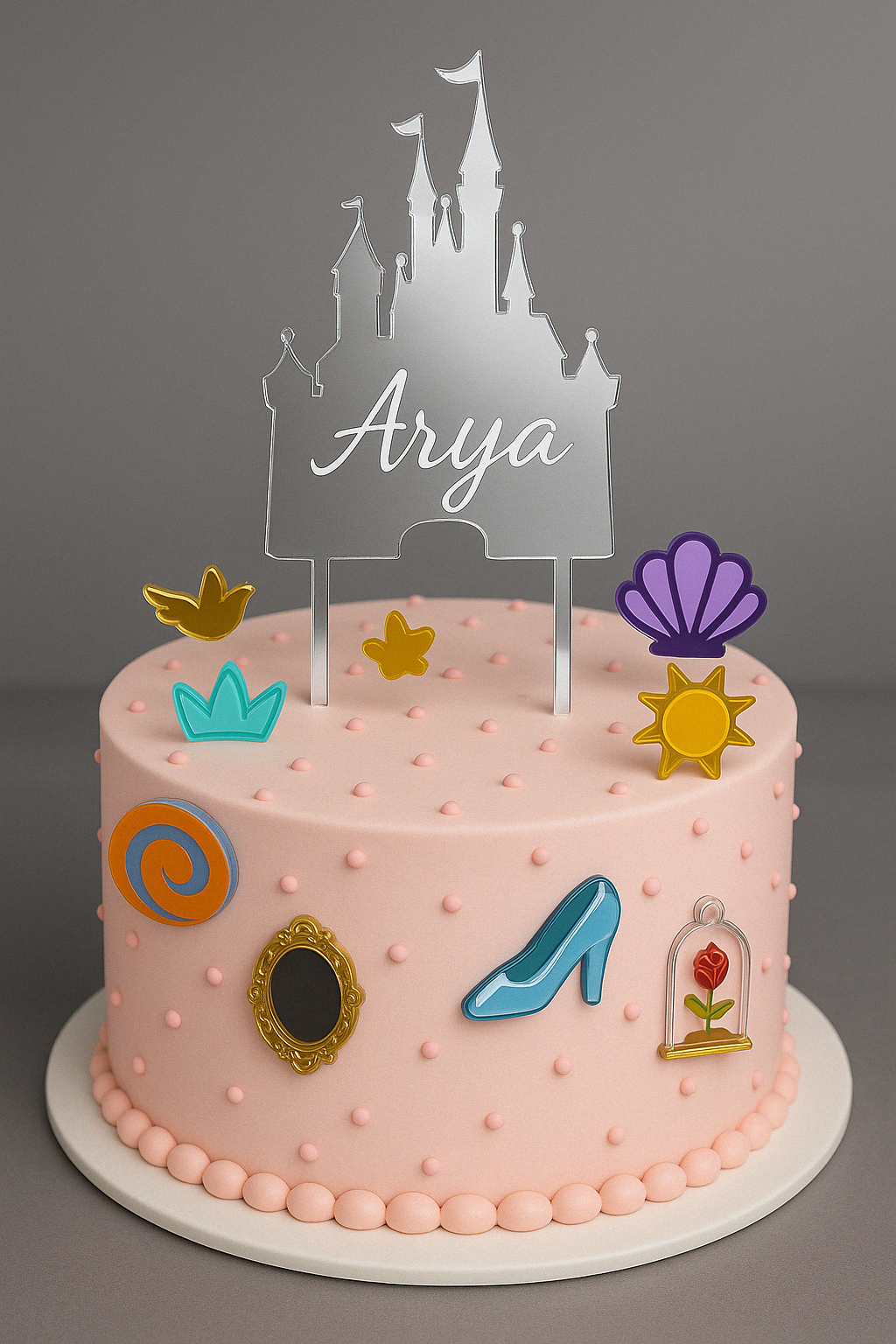 Princess castle cake topper