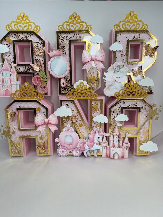 Princess 3d letters