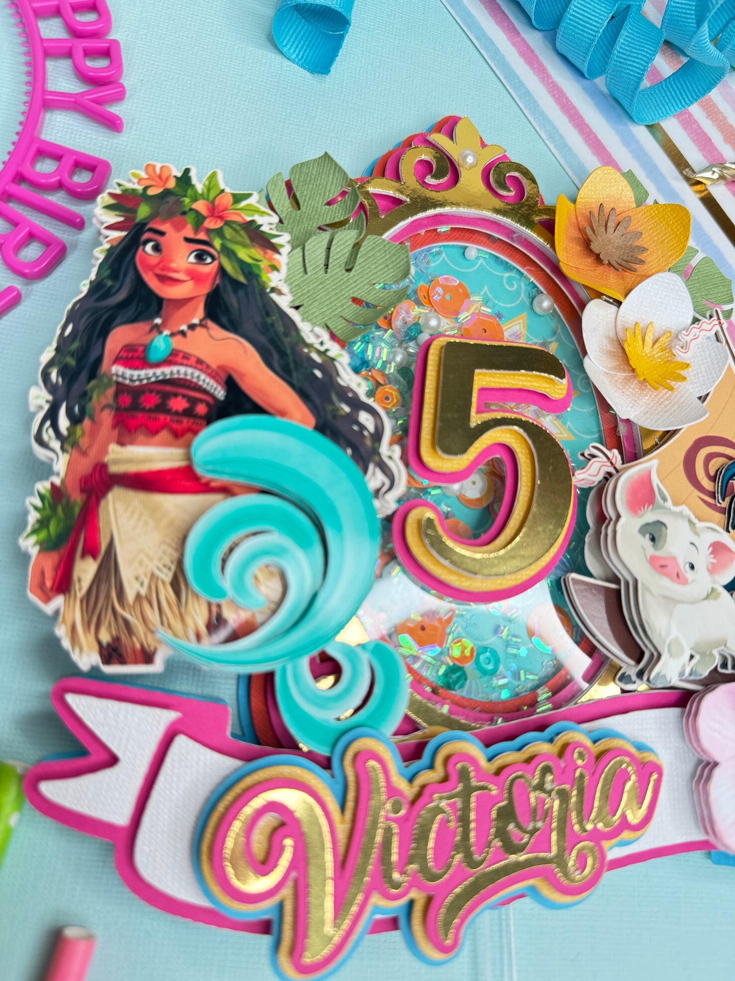 Moana inspired Cake topper