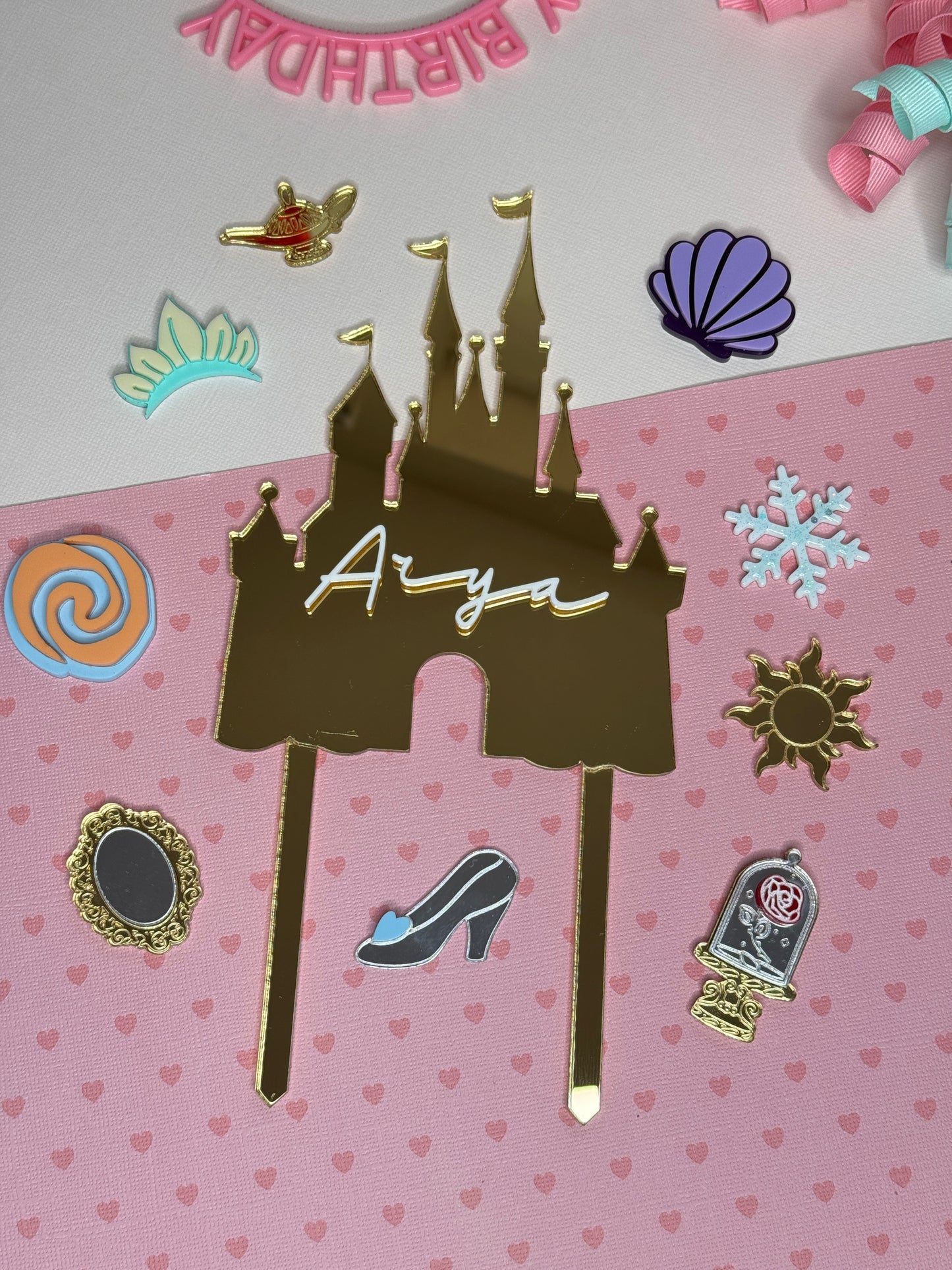 Princess castle cake topper