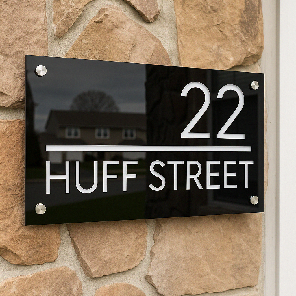 Custom Acrylic Home Address Sign – Modern House Number Plaque