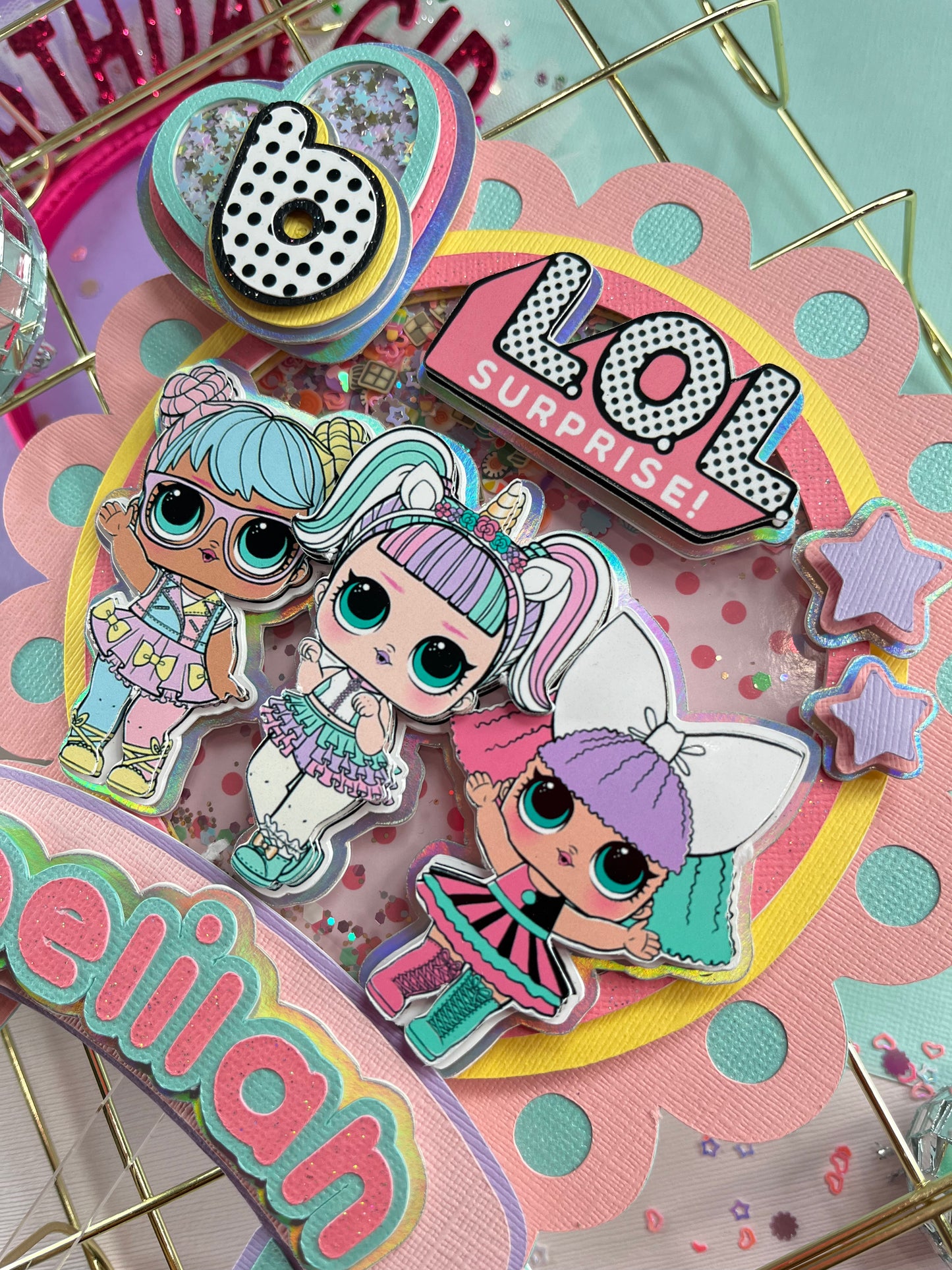 LOL suprise dolls cake topper