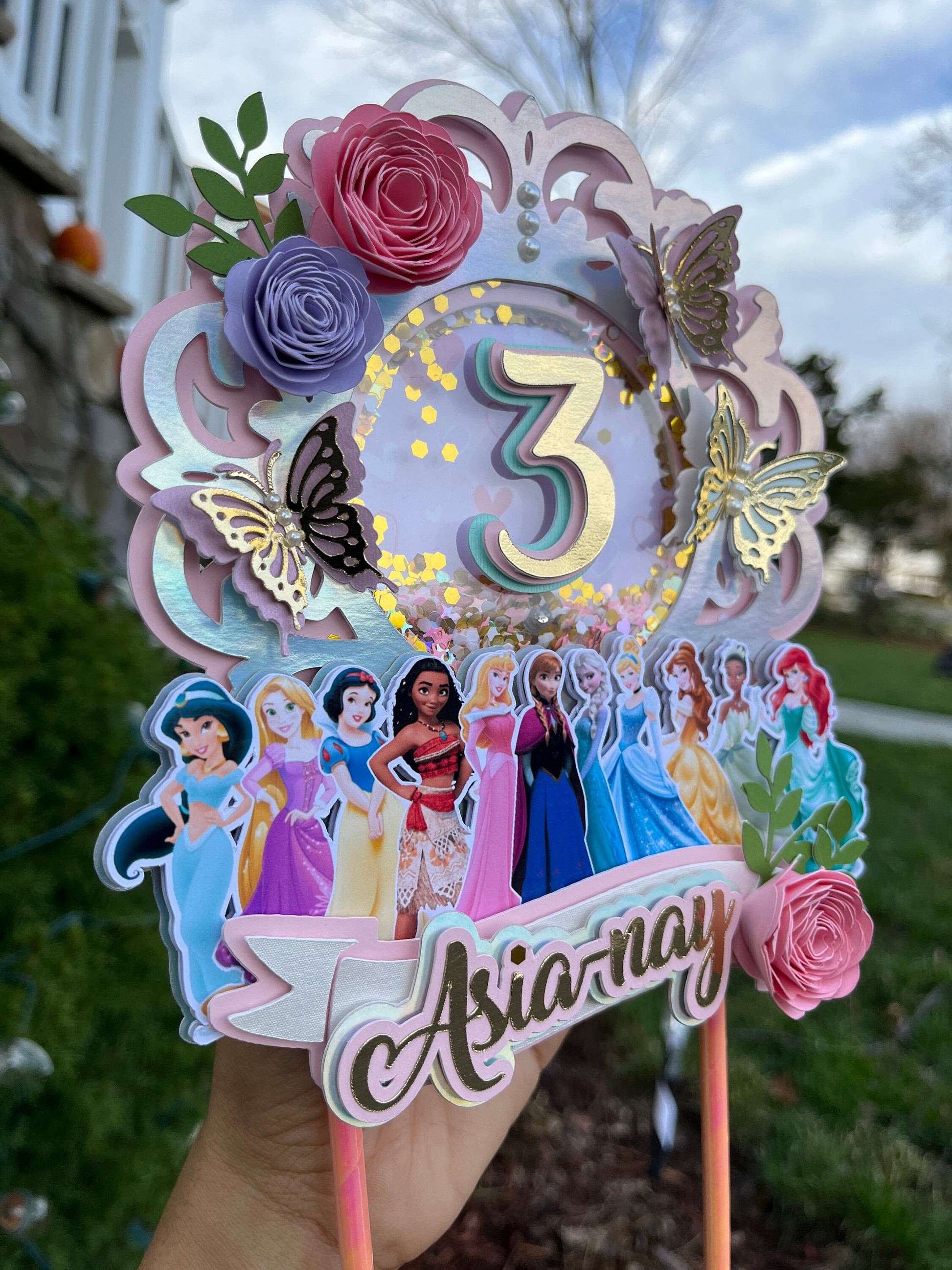 Princess Cake topper / Princess topper / Princess shaker topper / Princess party / Princess birthday topper / Princess party decor