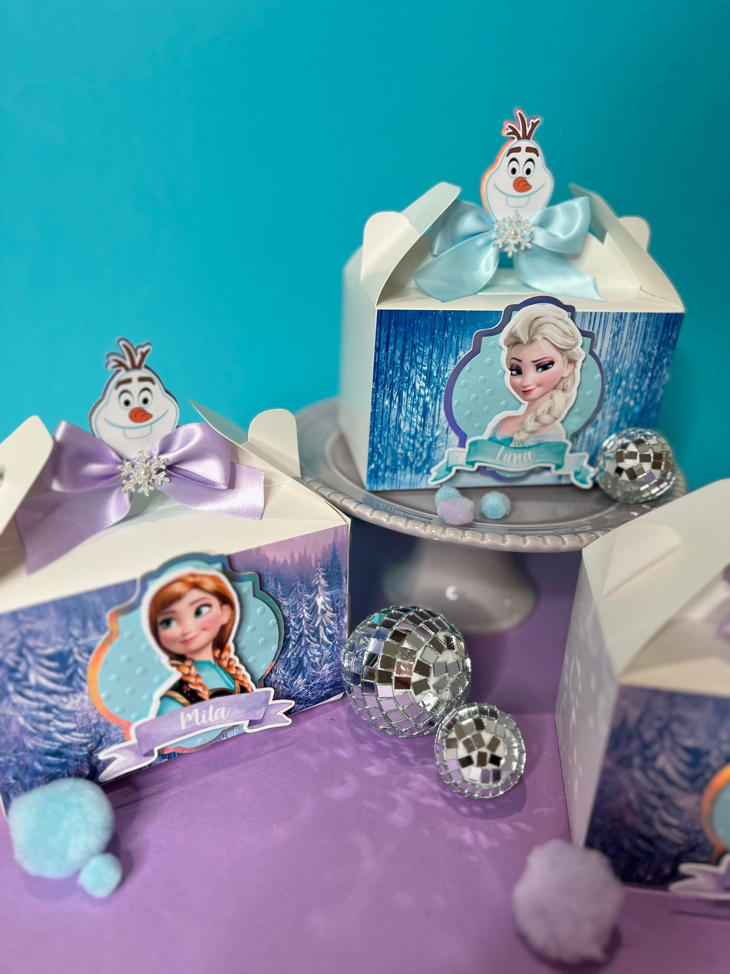 Frozen favor boxes/frozen treat box/frozen birthday party/frozen party supplies