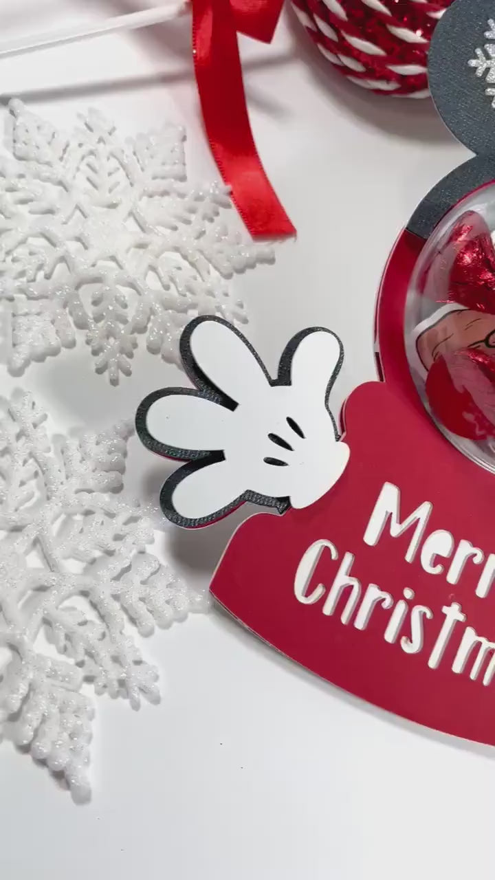 Cut File mickey & minnie Set / Candy Holder / Christmas gift / Dome size 8cm / Christmas Ornament / christmas cut file / xmas ball /