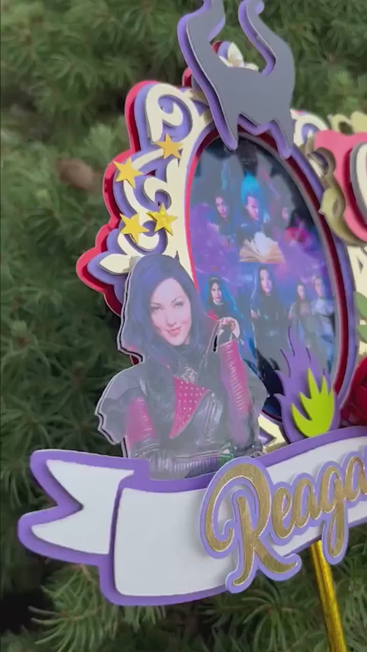 Descendants cake topper / Custom Descendants cake topper / Descendants Birthday Topper, Descendants Birthday, Descendants Party