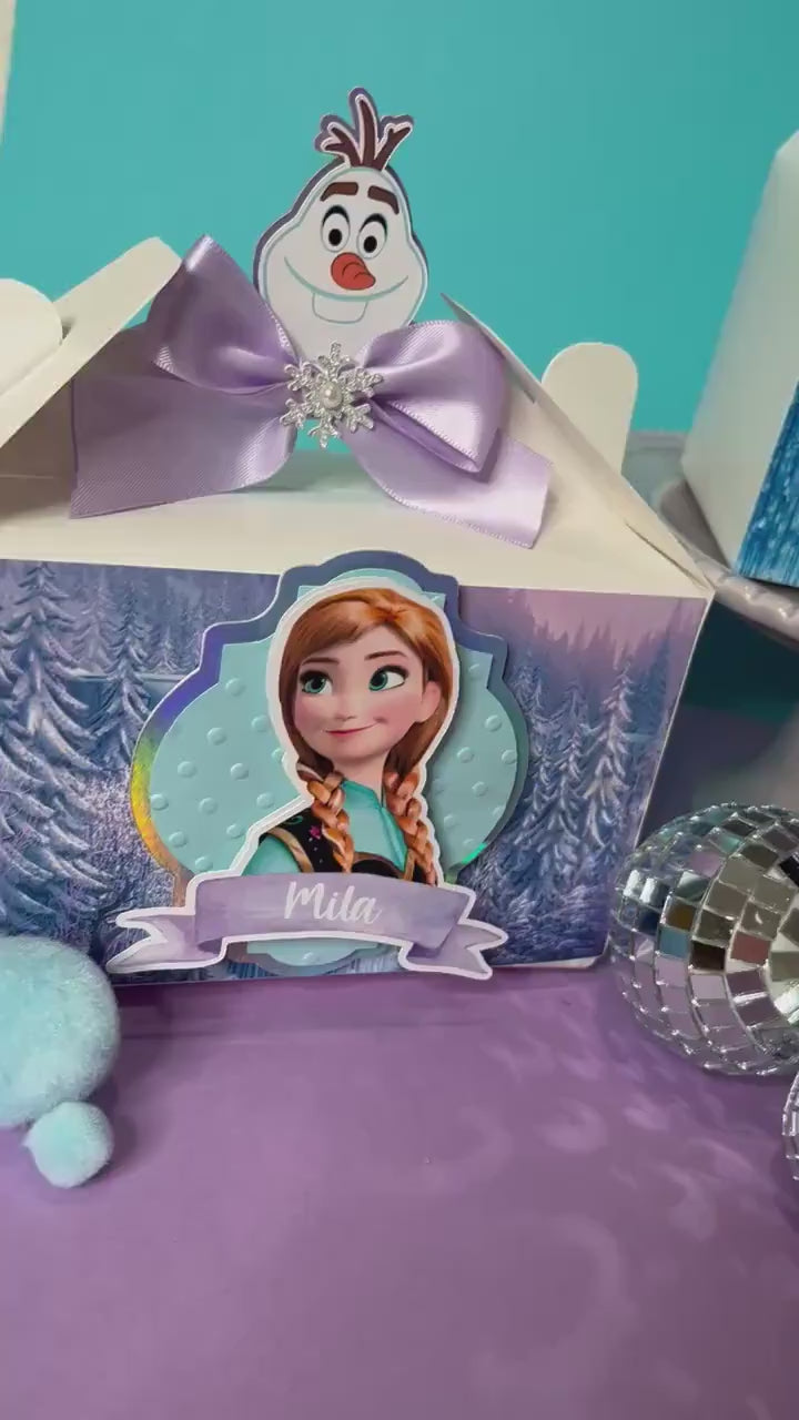 Frozen favor boxes/frozen treat box/frozen birthday party/frozen party supplies