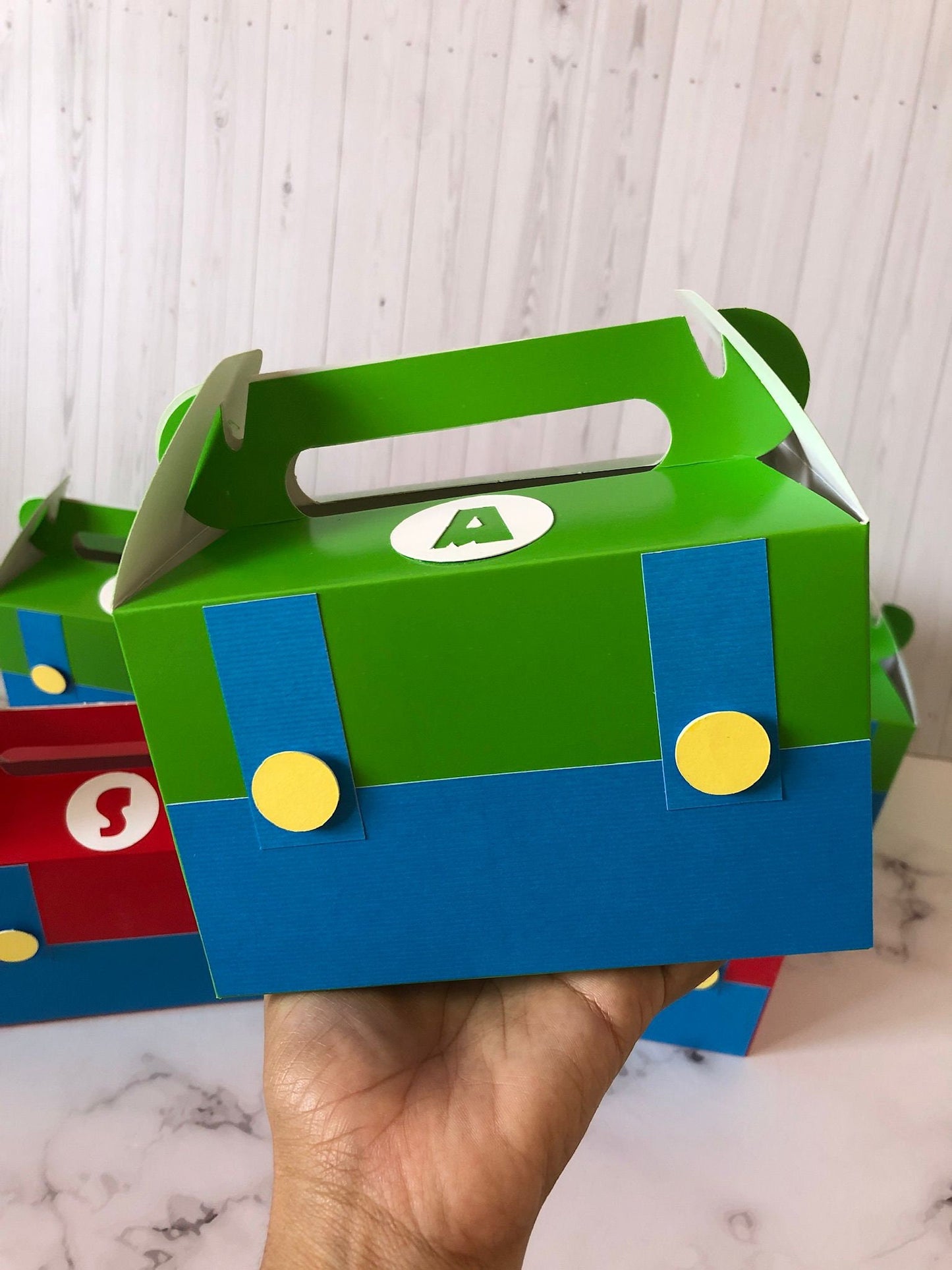 Mario bros favor box/mario bros party decor/ mario bros treat boxes/ mario bros birthday party supplies