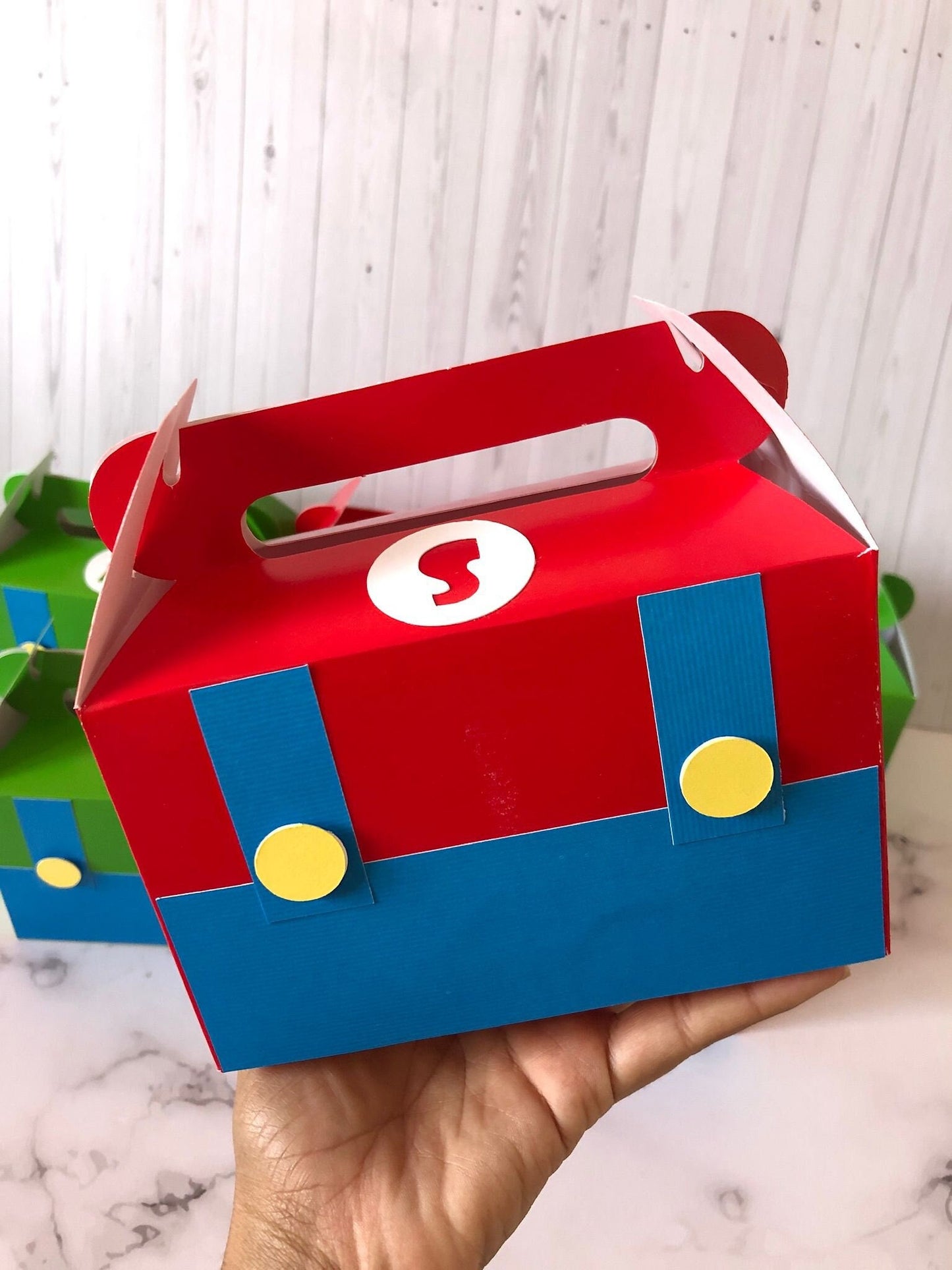 Mario bros favor box/mario bros party decor/ mario bros treat boxes/ mario bros birthday party supplies