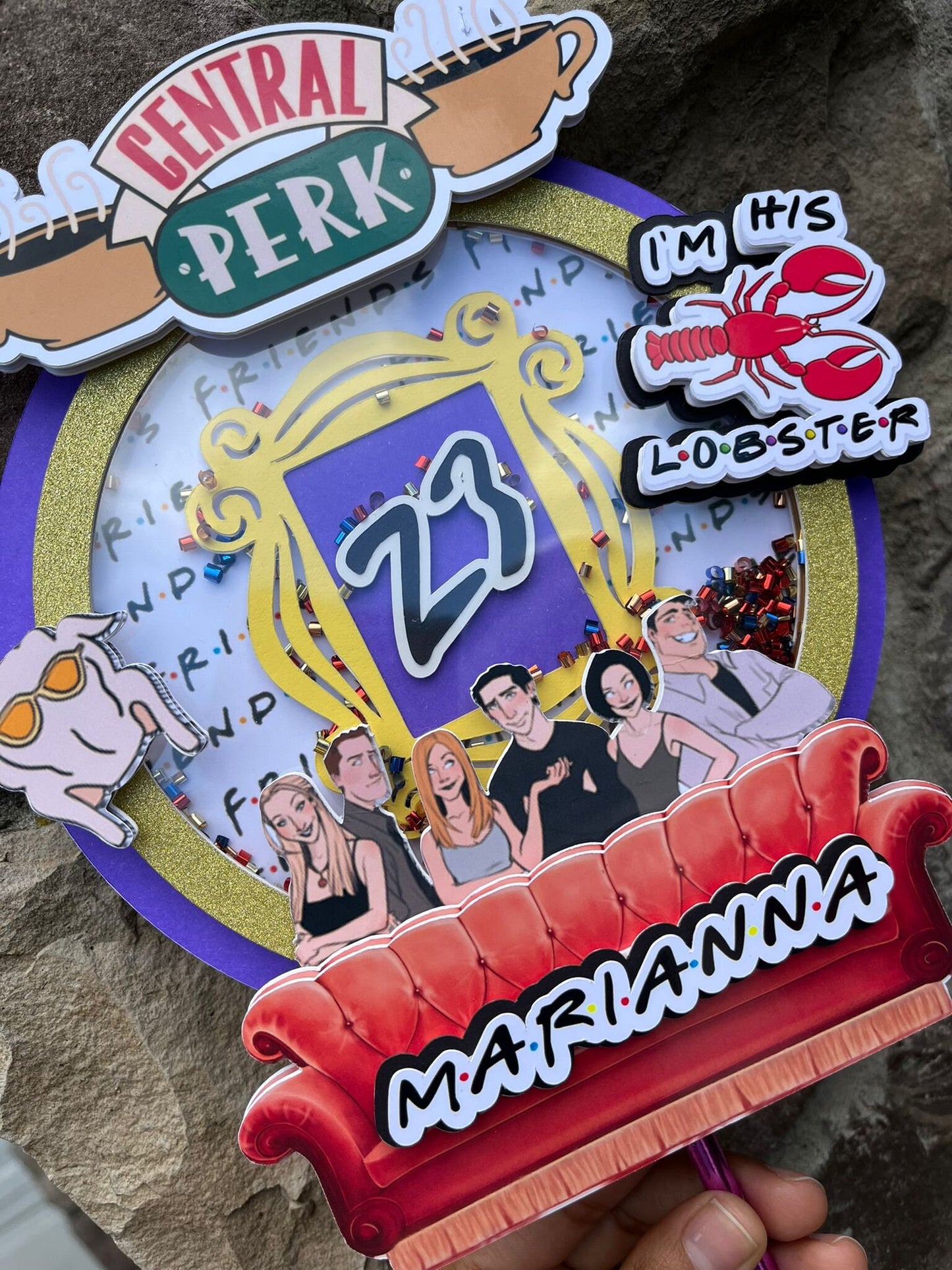 Custom Friends Cake Shaker Topper