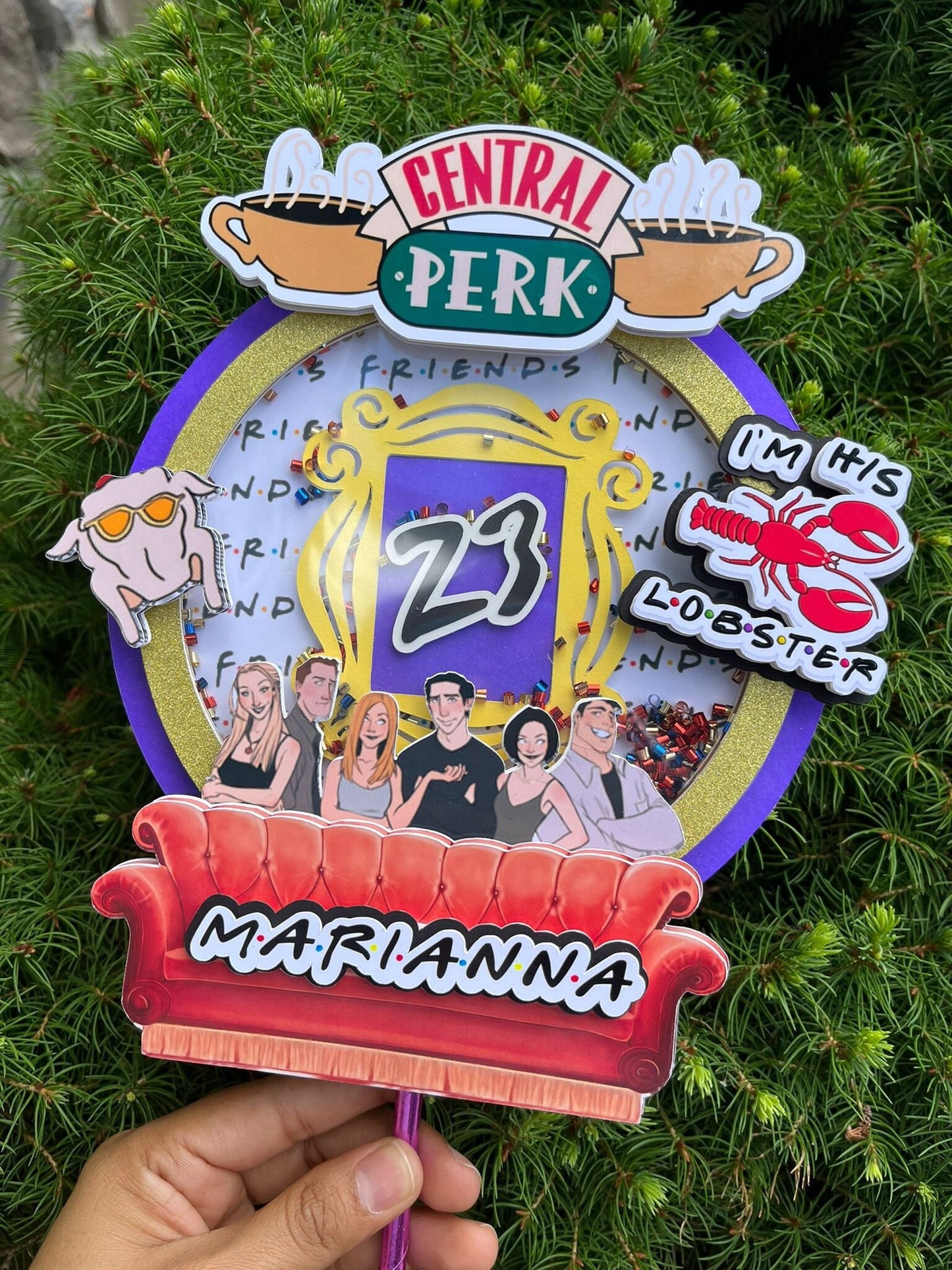 Custom Friends Cake Shaker Topper