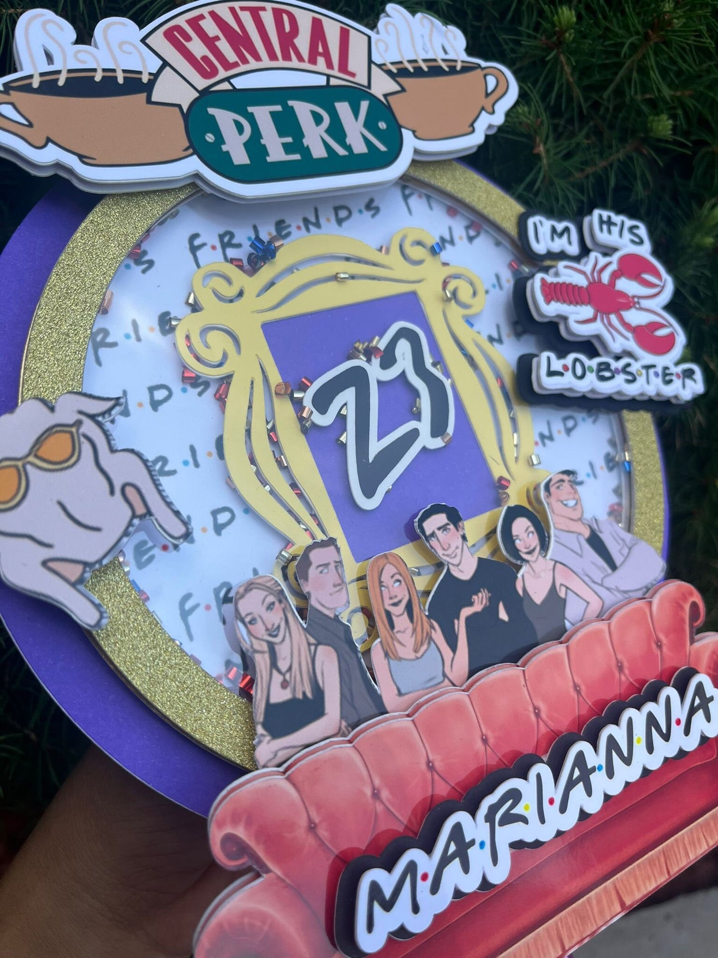 Custom Friends Cake Shaker Topper
