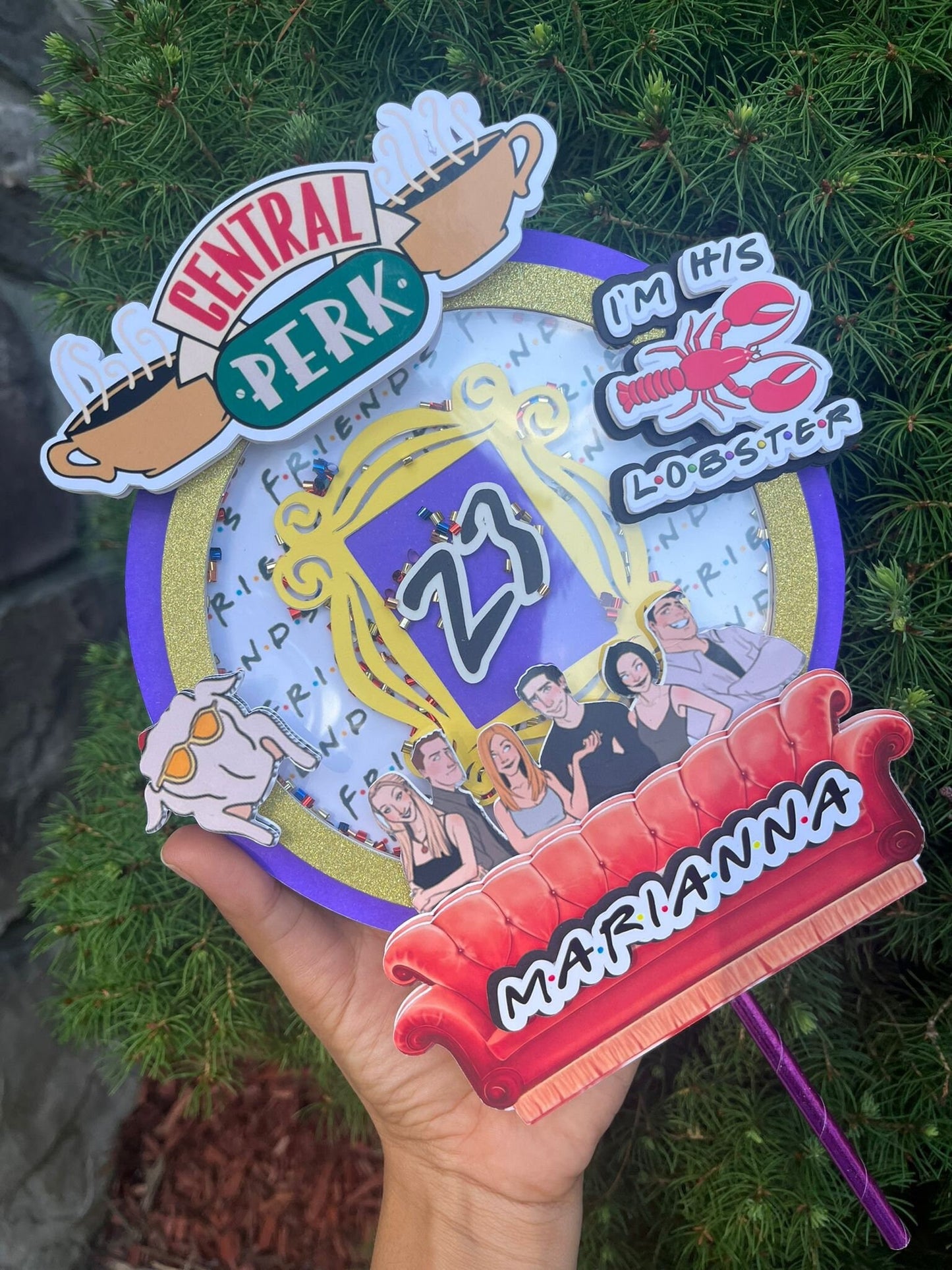 Custom Friends Cake Shaker Topper