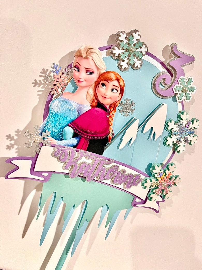 Frozen cake topper / Frozen 3D topper / frozen topper / frozen birthday topper