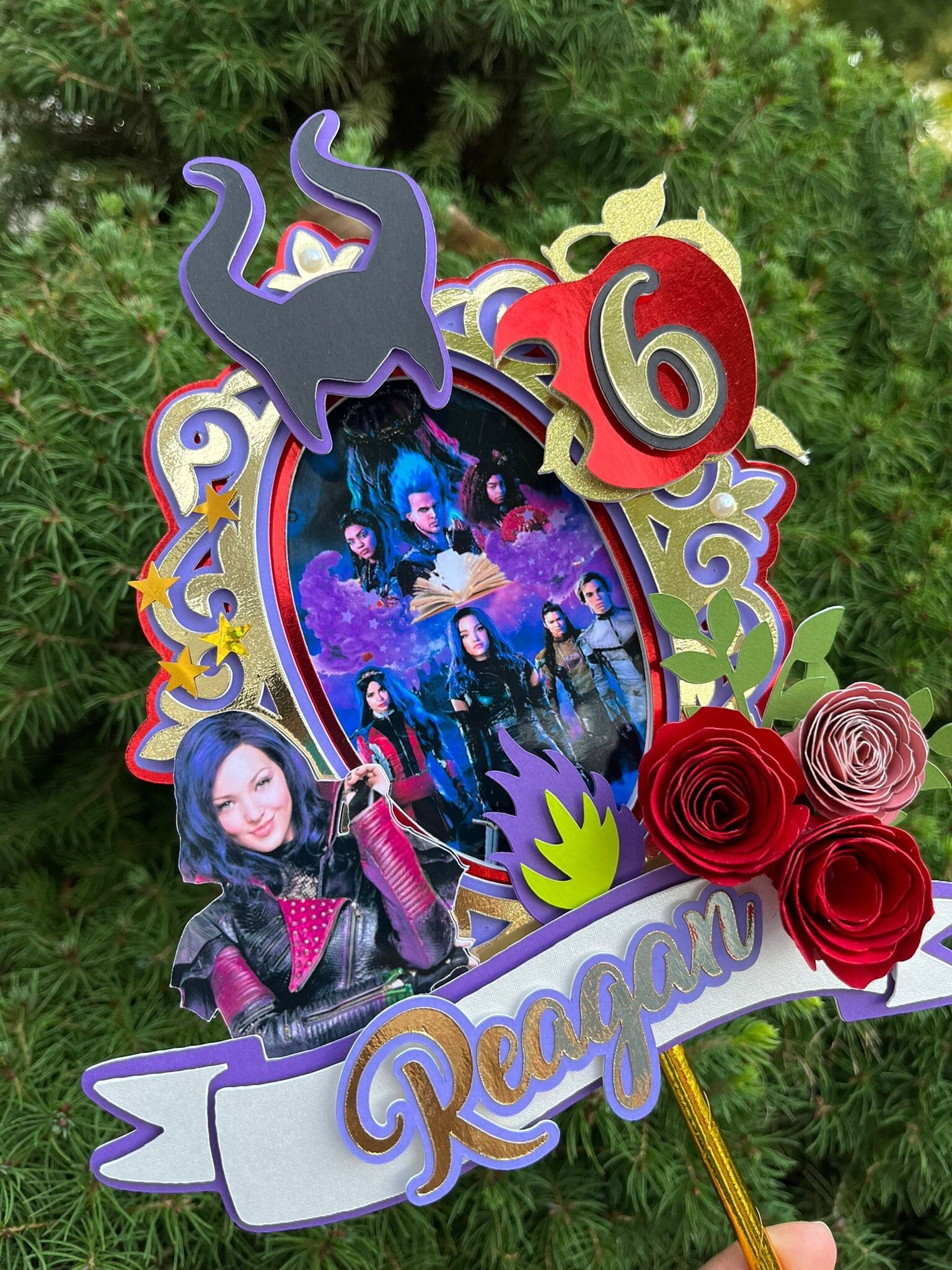 Descendants cake topper / Custom Descendants cake topper / Descendants Birthday Topper, Descendants Birthday, Descendants Party