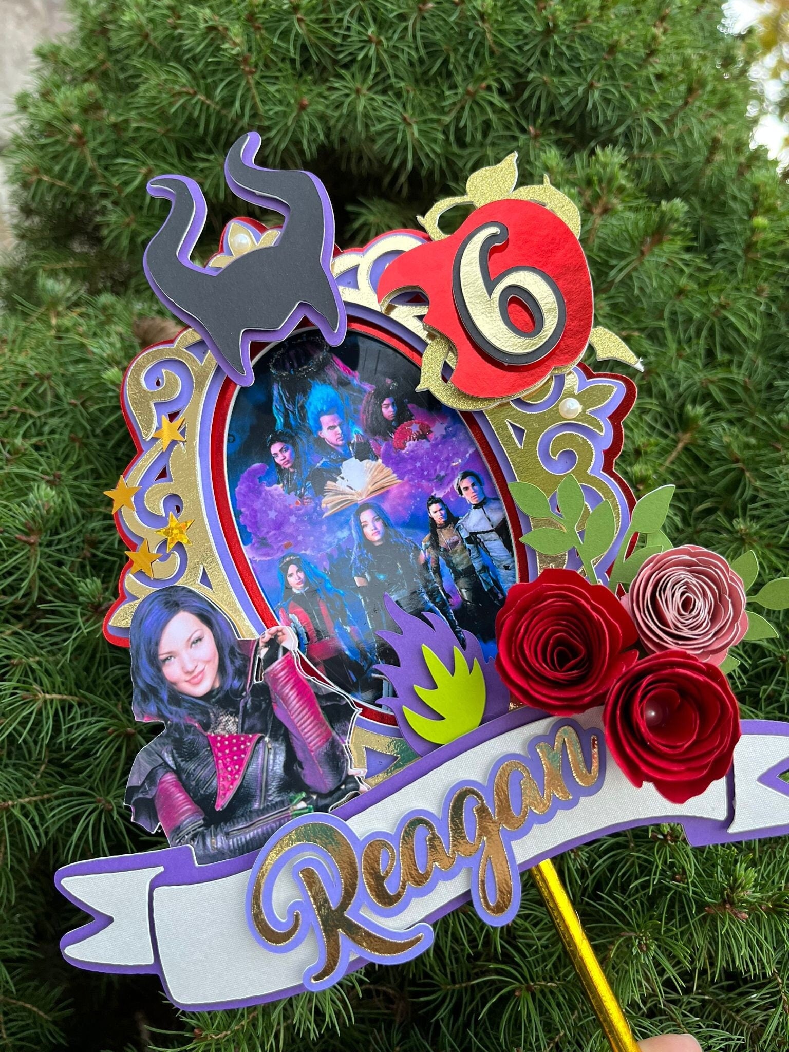 Descendants cake topper / Custom Descendants cake topper / Descendants Birthday Topper, Descendants Birthday, Descendants Party