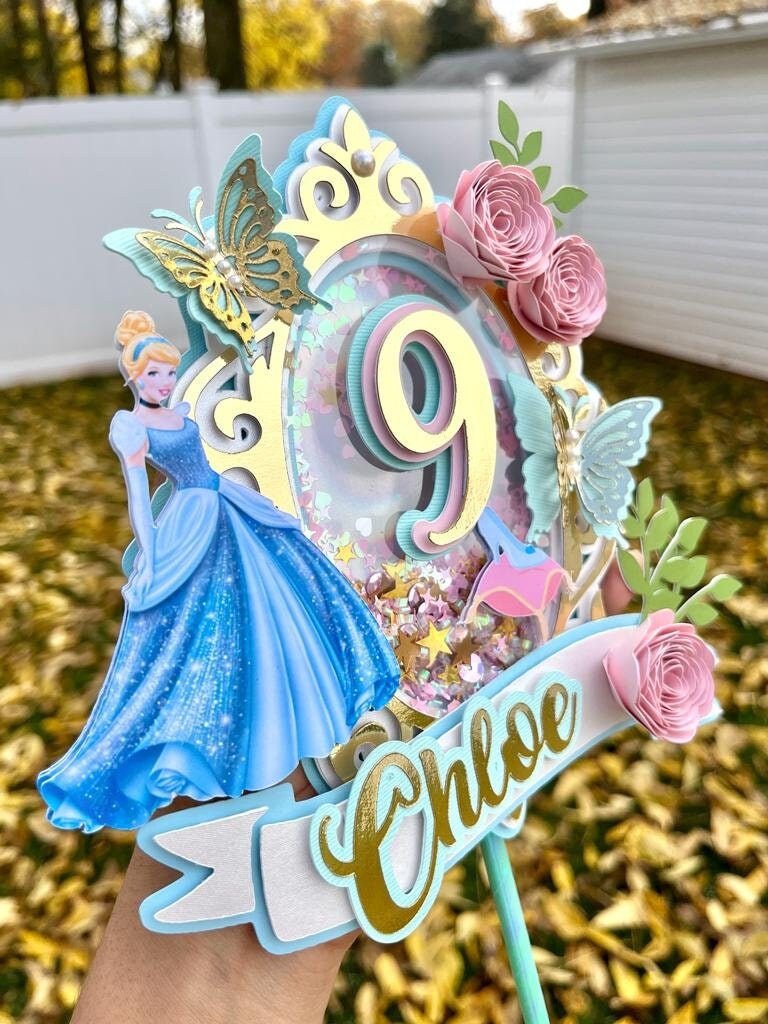 Princess Cake topper / Princess topper / Cinderella Cake topper / Cinderella party / Princess birthday topper