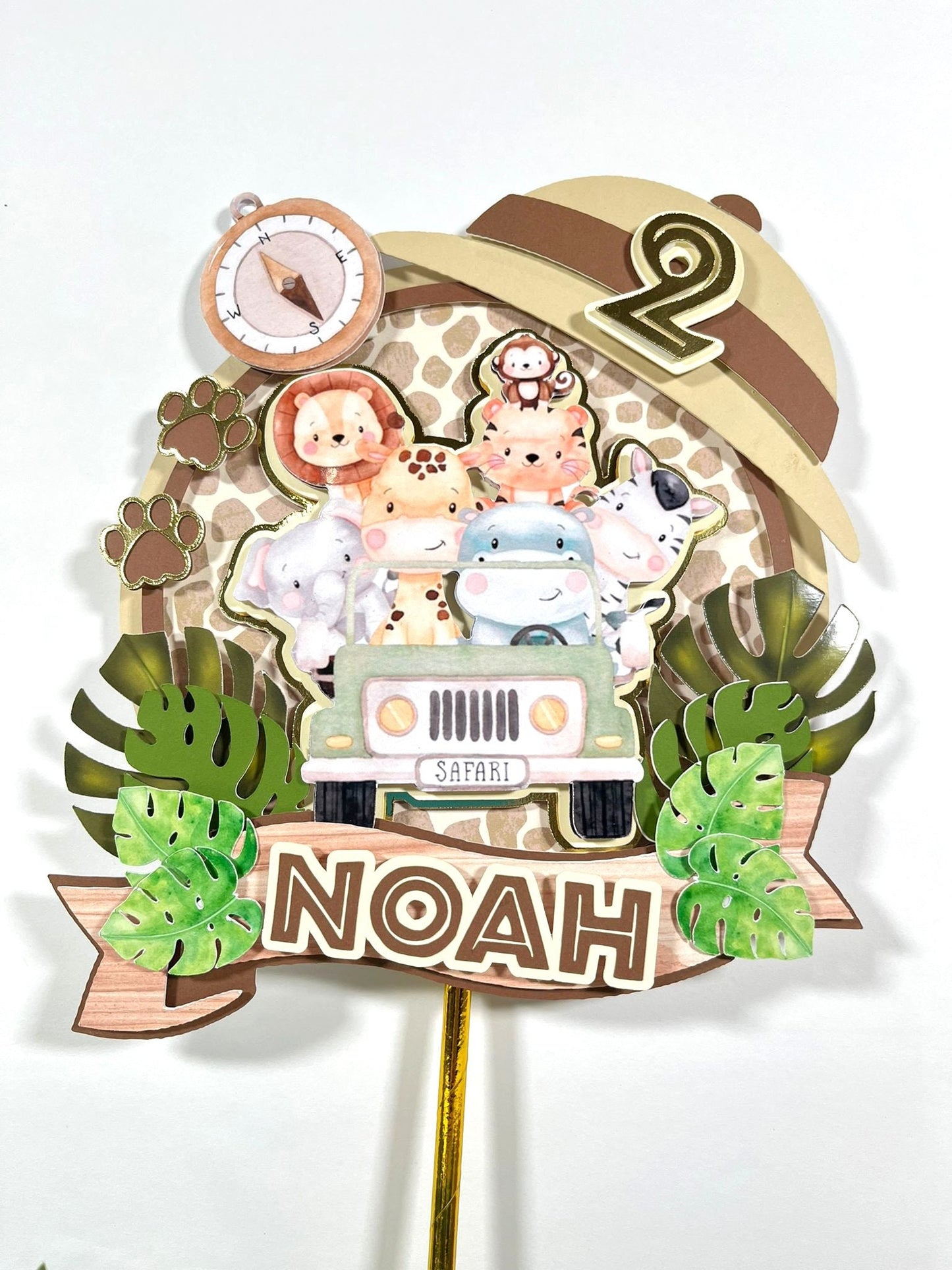 Safari cake topper / safari topper / safari baby shower cake topper / safari party supplies / jungle cake topper/ safari cupcake toppers