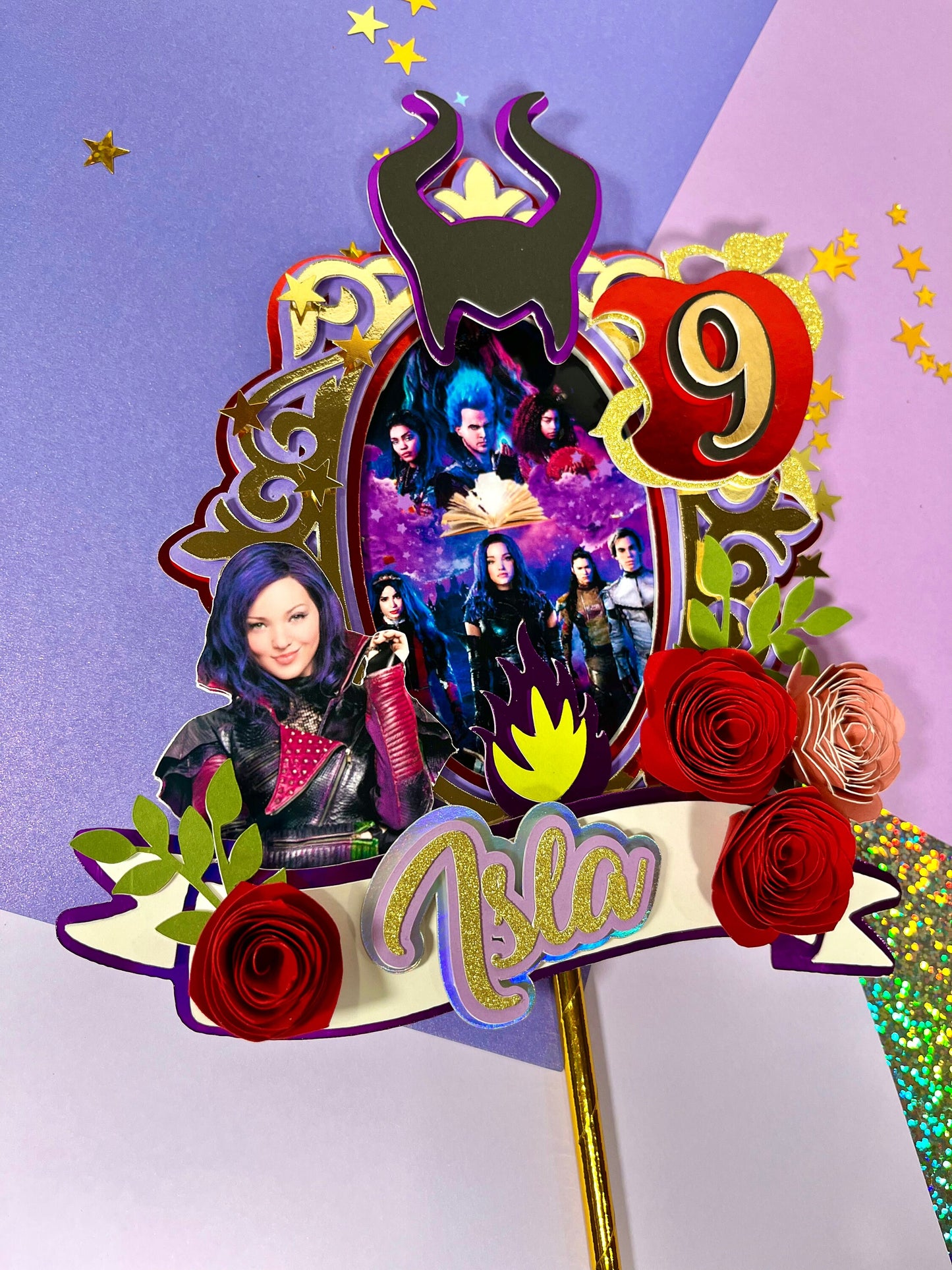 Descendants cake topper / Custom Descendants cake topper / Descendants Birthday Topper, Descendants Birthday, Descendants Party
