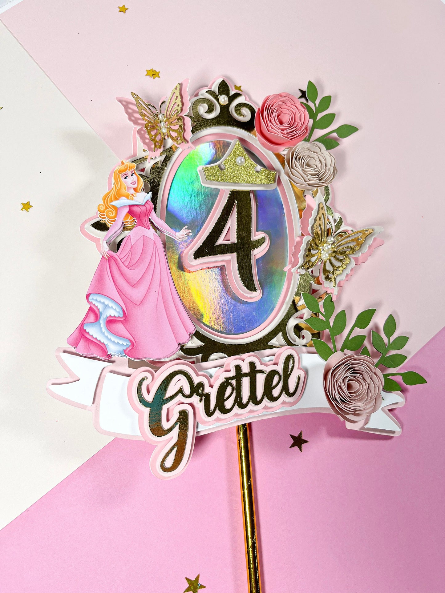 Princess Cake topper / Princess topper / Cinderella Cake topper / Cinderella party / Princess birthday topper