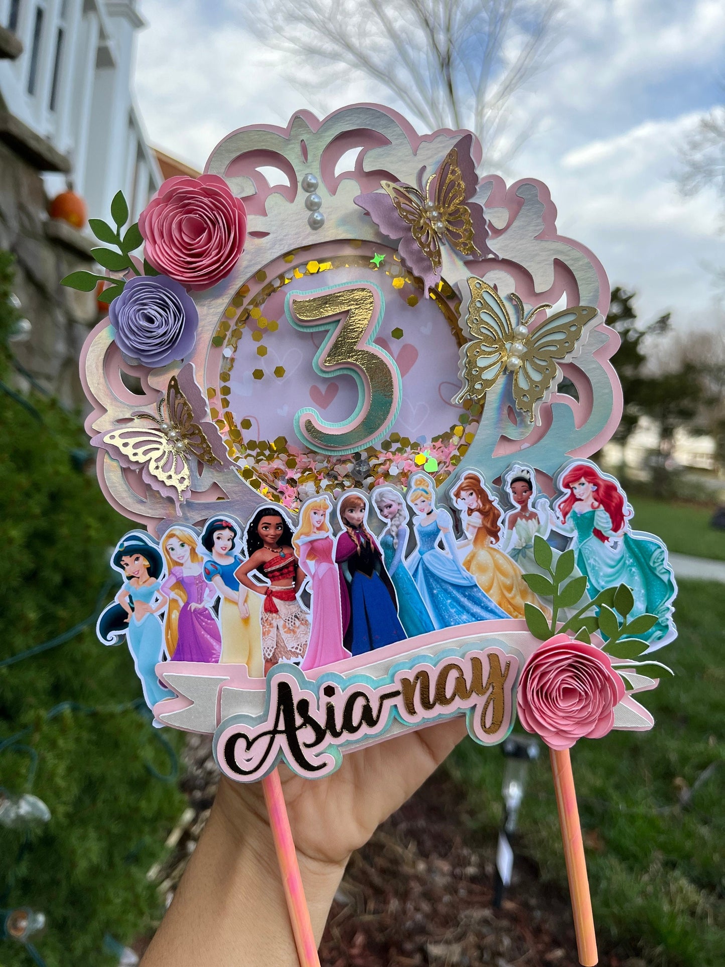 Princess Cake topper / Princess topper / Princess shaker topper / Princess party / Princess birthday topper / Princess party decor