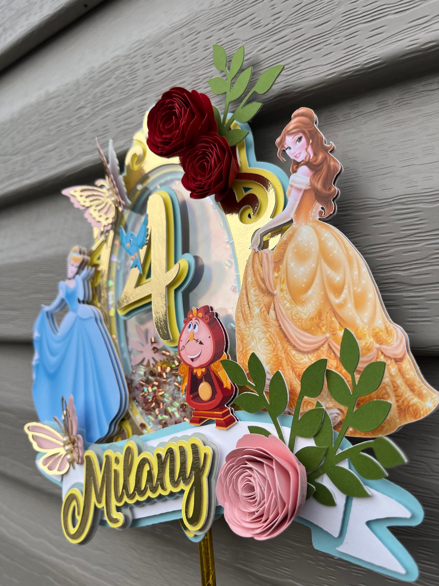 Princess Cake topper / Princess topper / Cinderella Cake topper / Cinderella party / Princess birthday topper