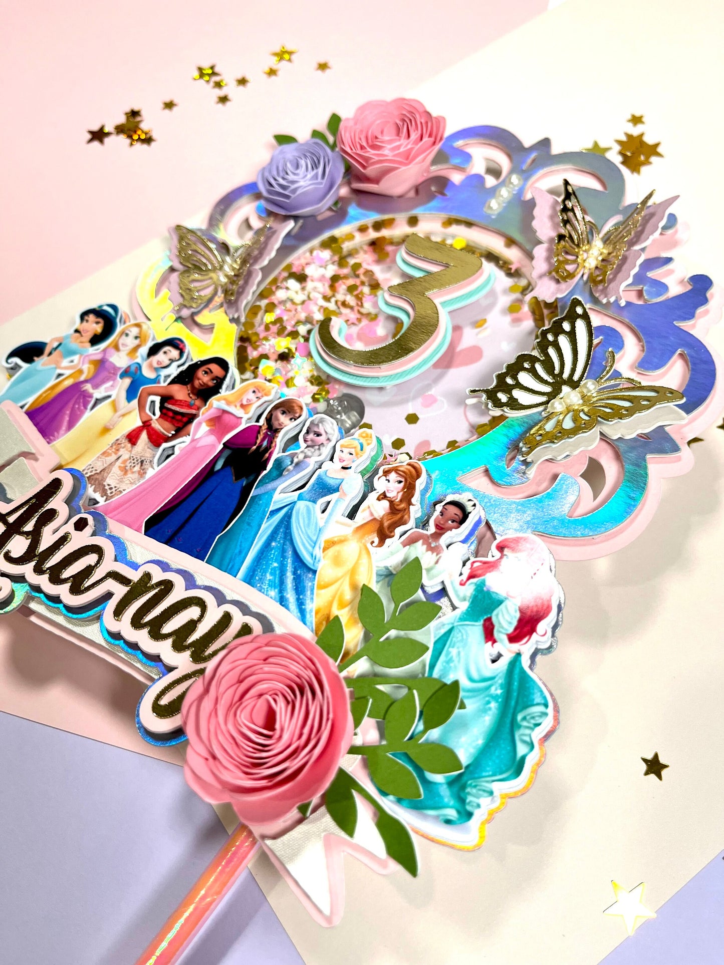 Princess Cake topper / Princess topper / Princess shaker topper / Princess party / Princess birthday topper / Princess party decor