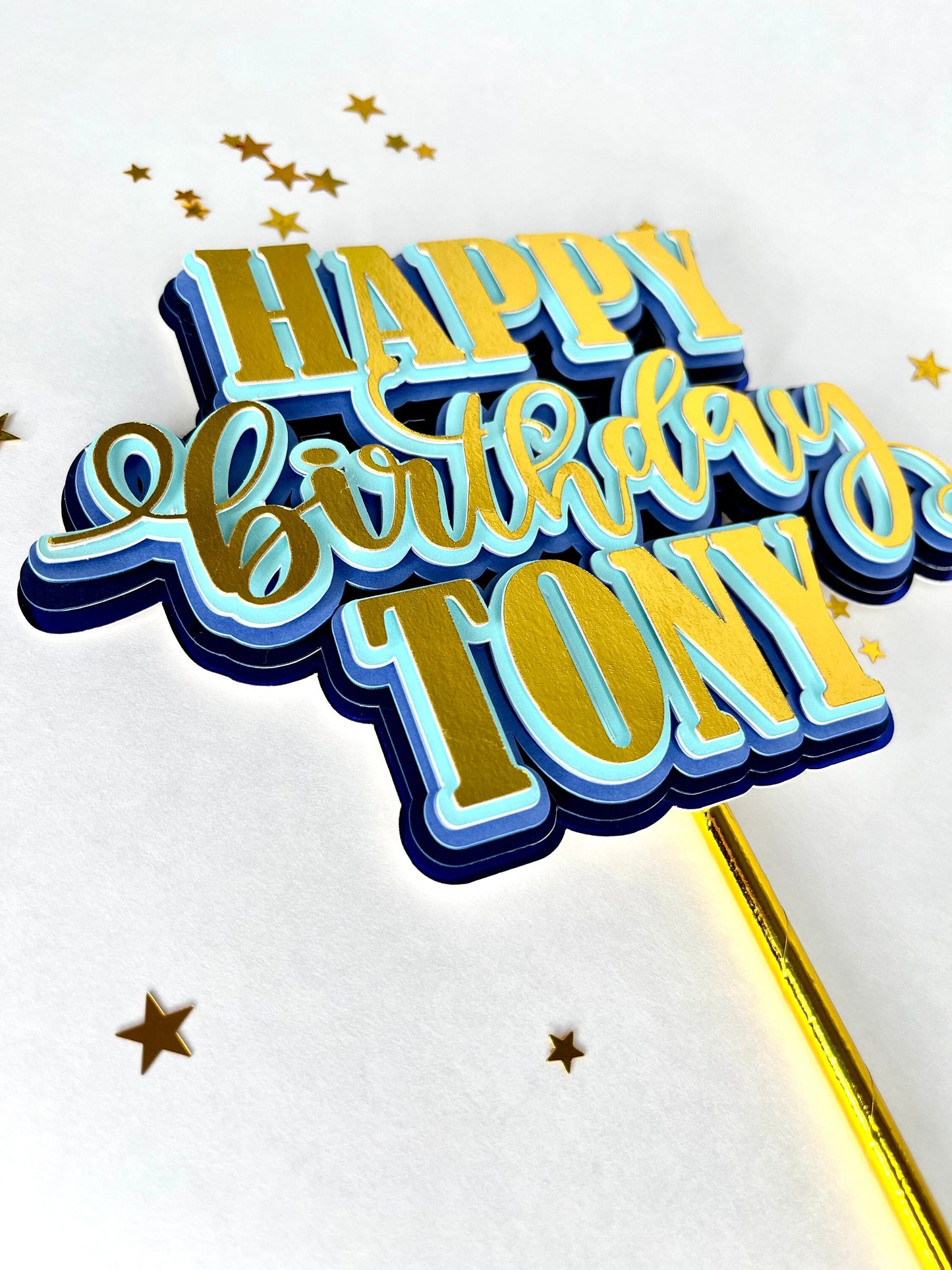 Birthday cake topper / custom cake topper / Birthday layers topper / Custom 3d topper / cake topper / happy birthday topper