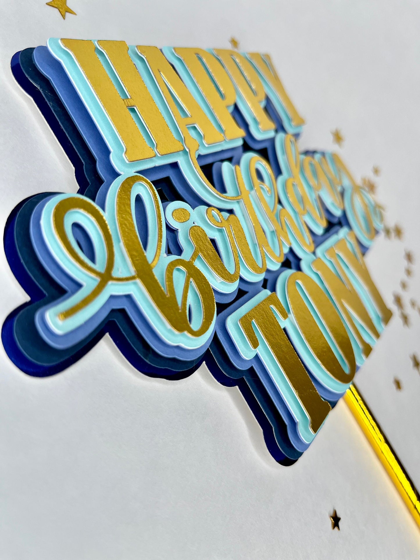 Birthday cake topper / custom cake topper / Birthday layers topper / Custom 3d topper / cake topper / happy birthday topper