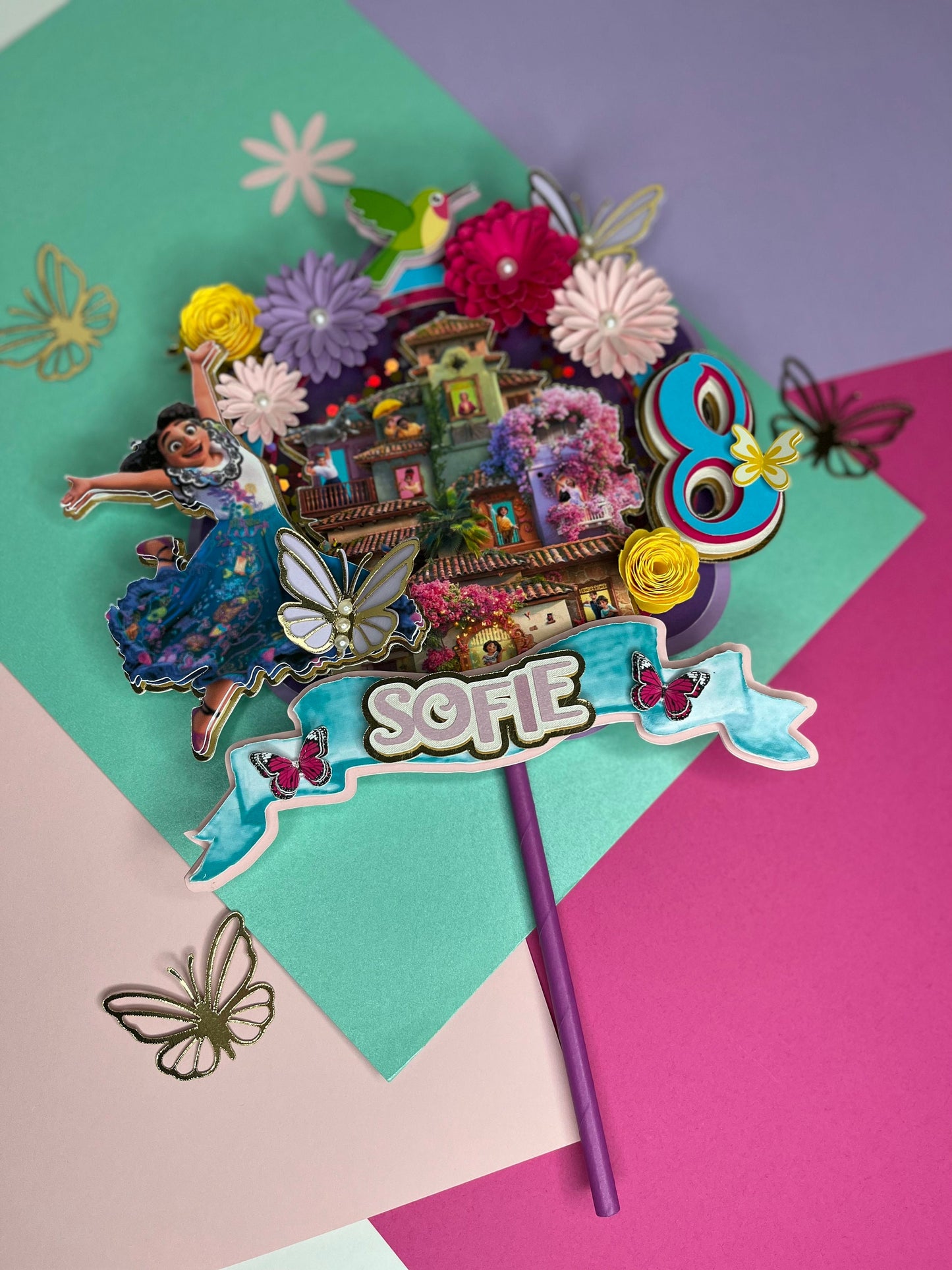 Encanto cake topper, encanto personalized topper, encanto party decorations, encanto birthday, encanto topper