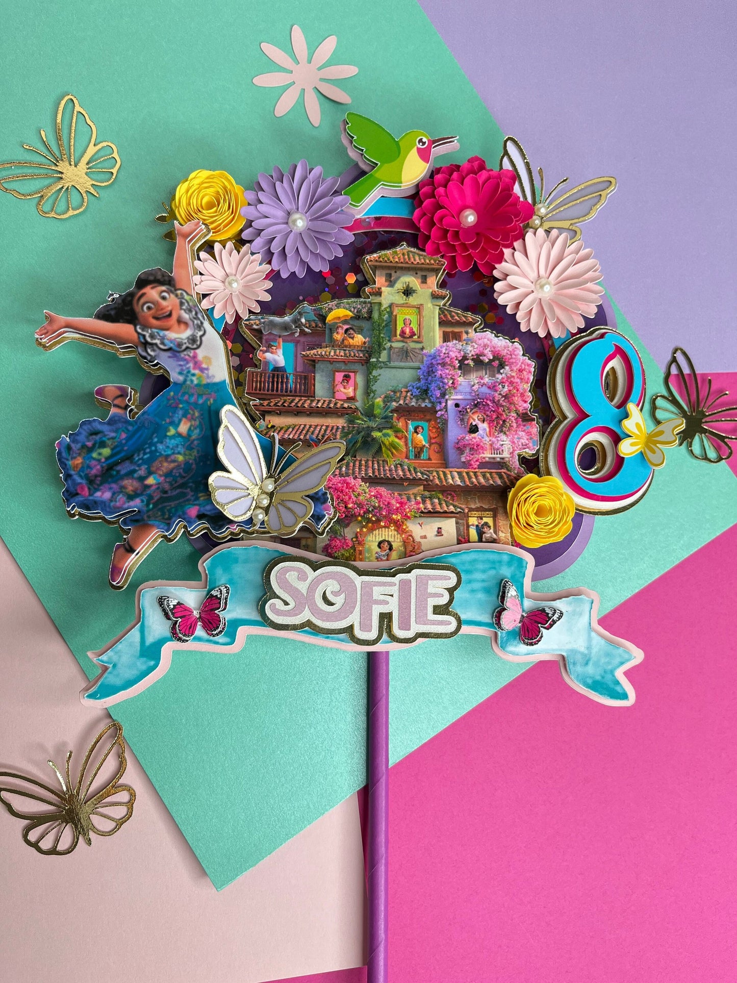Encanto cake topper, encanto personalized topper, encanto party decorations, encanto birthday, encanto topper