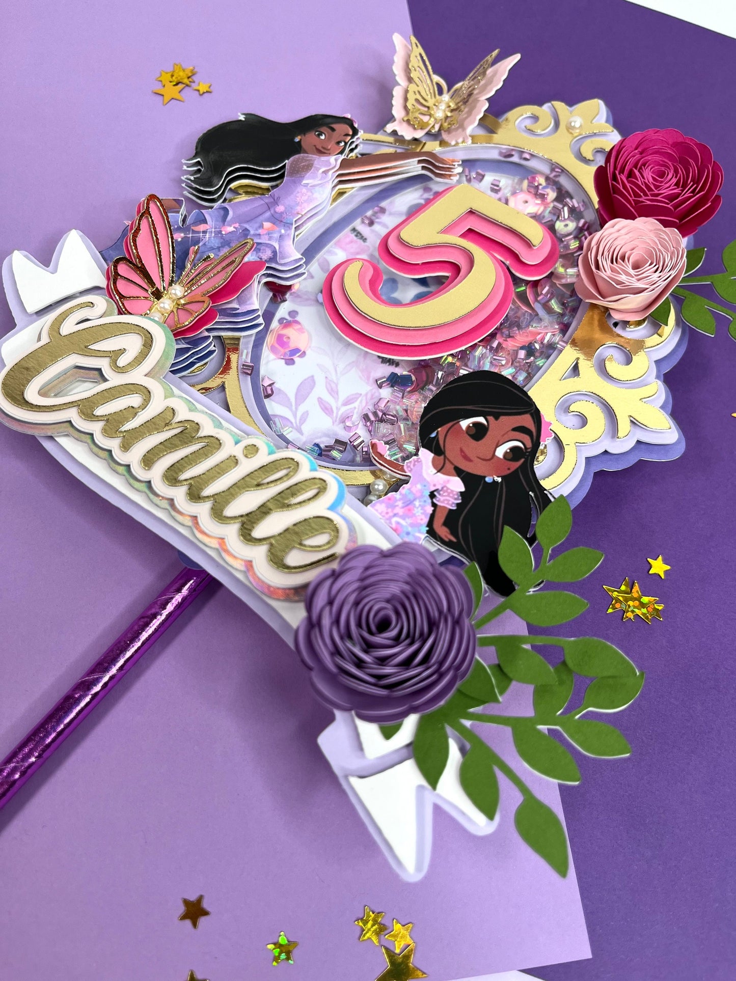 Encanto cake topper / Isabella cake topper / Encanto party decor/ Encanto birthday topper/ Isabella custom topper / Topper inspired Encanto