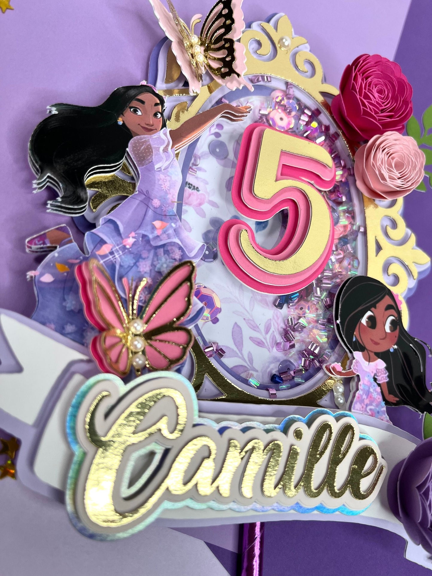 Encanto cake topper / Isabella cake topper / Encanto party decor/ Encanto birthday topper/ Isabella custom topper / Topper inspired Encanto