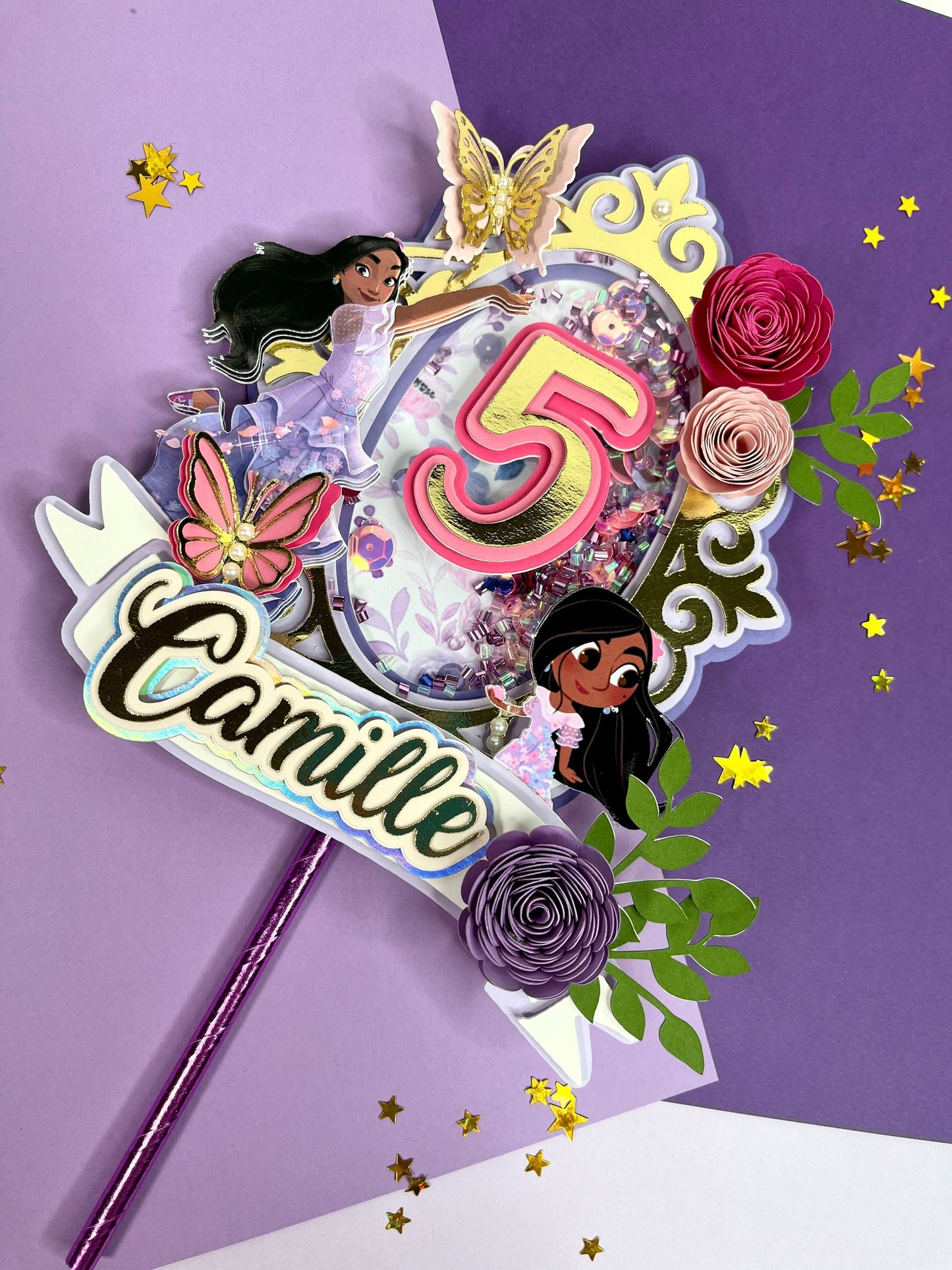 Encanto cake topper / Isabella cake topper / Encanto party decor/ Encanto birthday topper/ Isabella custom topper / Topper inspired Encanto