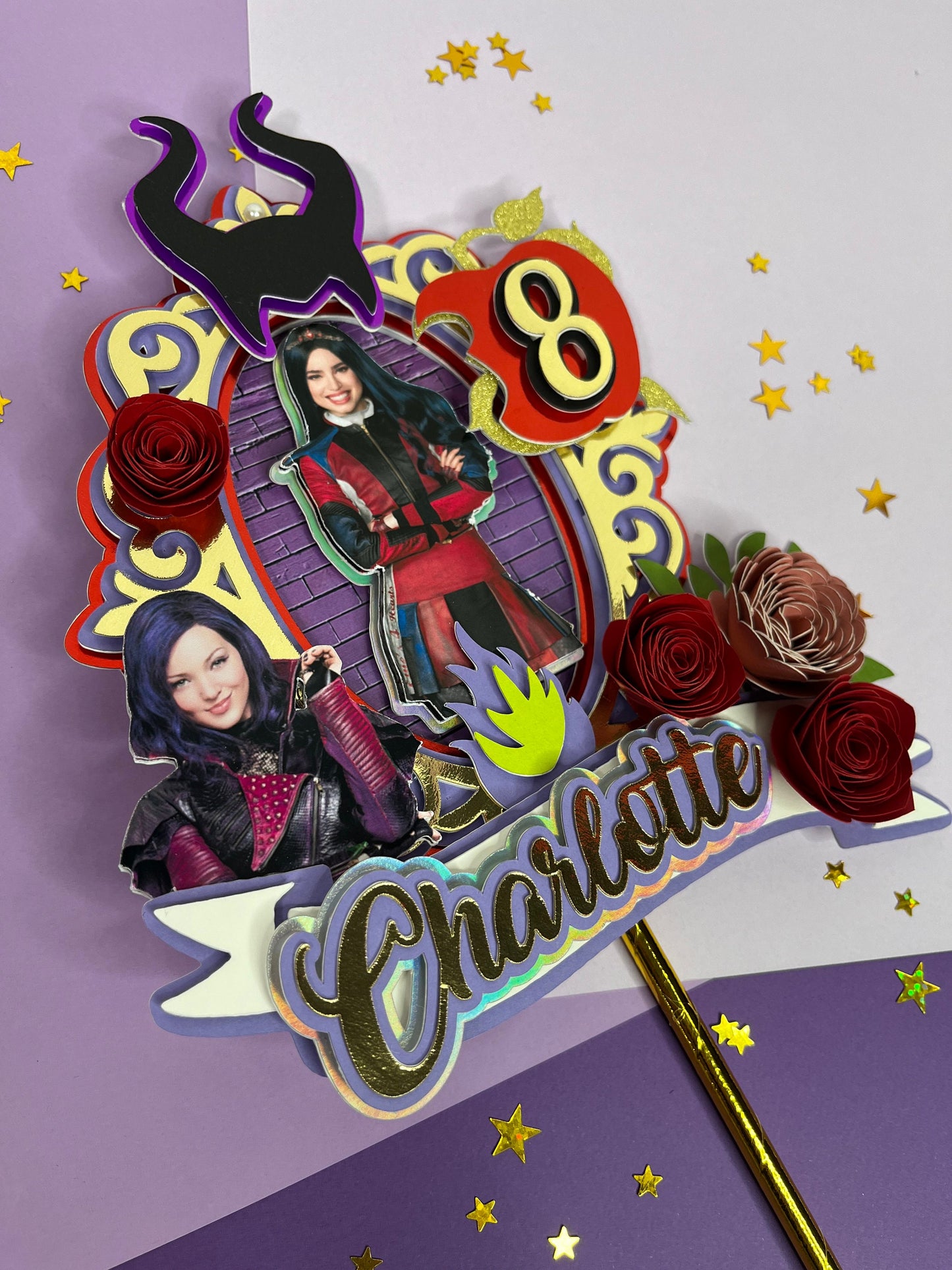 Descendants cake topper / Custom Descendants cake topper / Descendants Birthday Topper, Descendants Birthday, Descendants Party