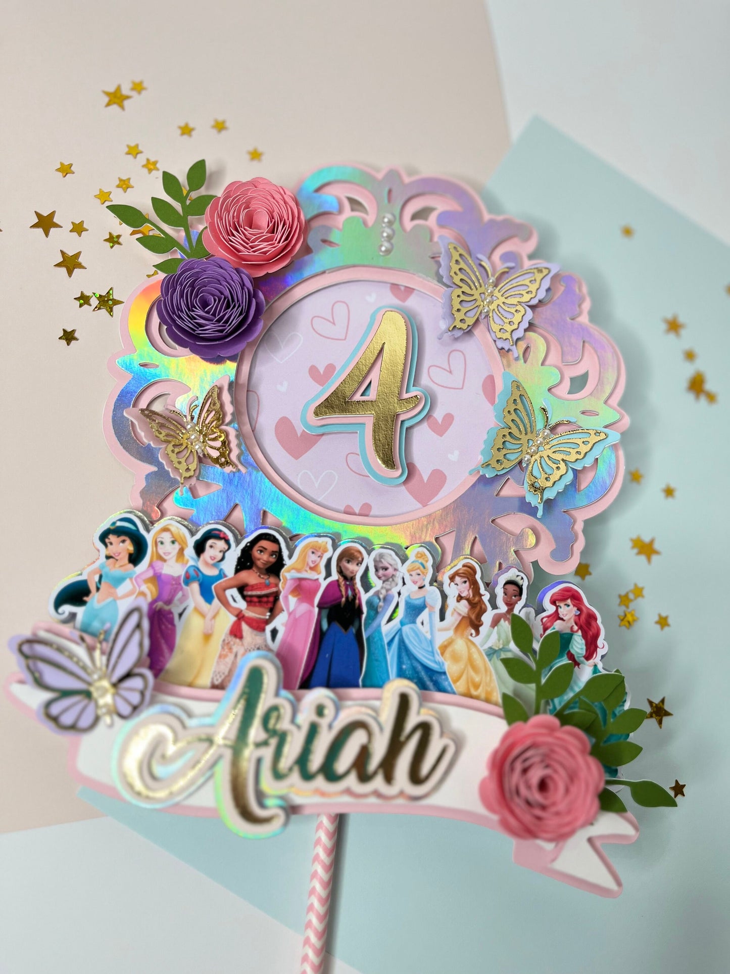 Princess Cake topper / Princess topper / Princess shaker topper / Princess party / Princess birthday topper / Princess party decor