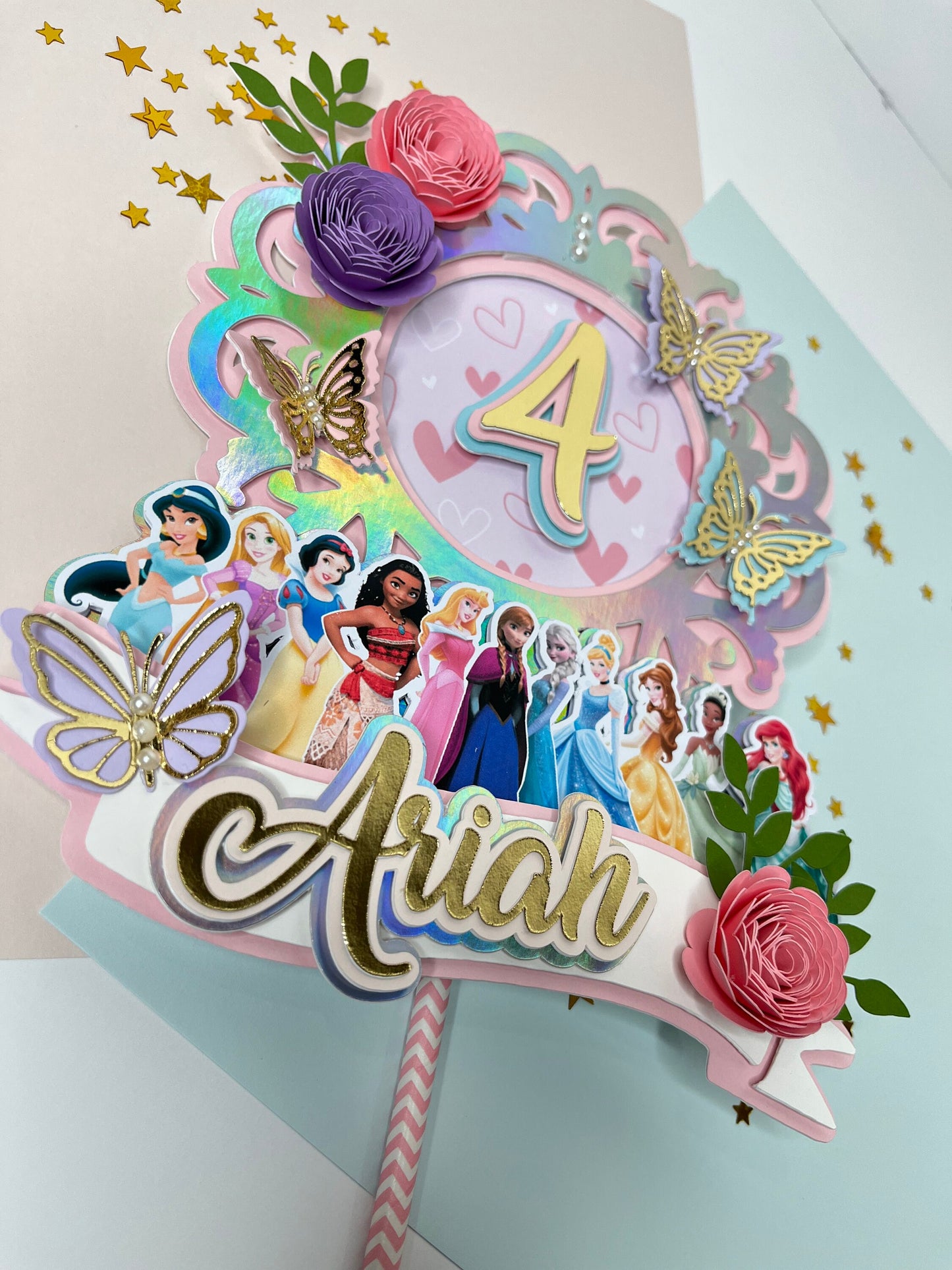 Princess Cake topper / Princess topper / Princess shaker topper / Princess party / Princess birthday topper / Princess party decor