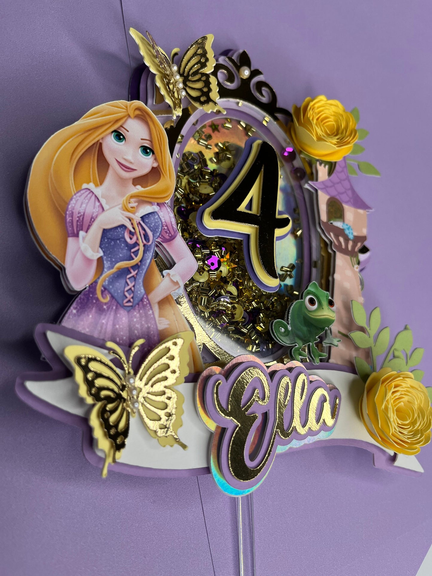 Rapunzel cake topper / rapunzel topper / Rapunzel party decor/ Rapunzel birthday topper/ Isabella custom topper / Topper inspired rapunzel