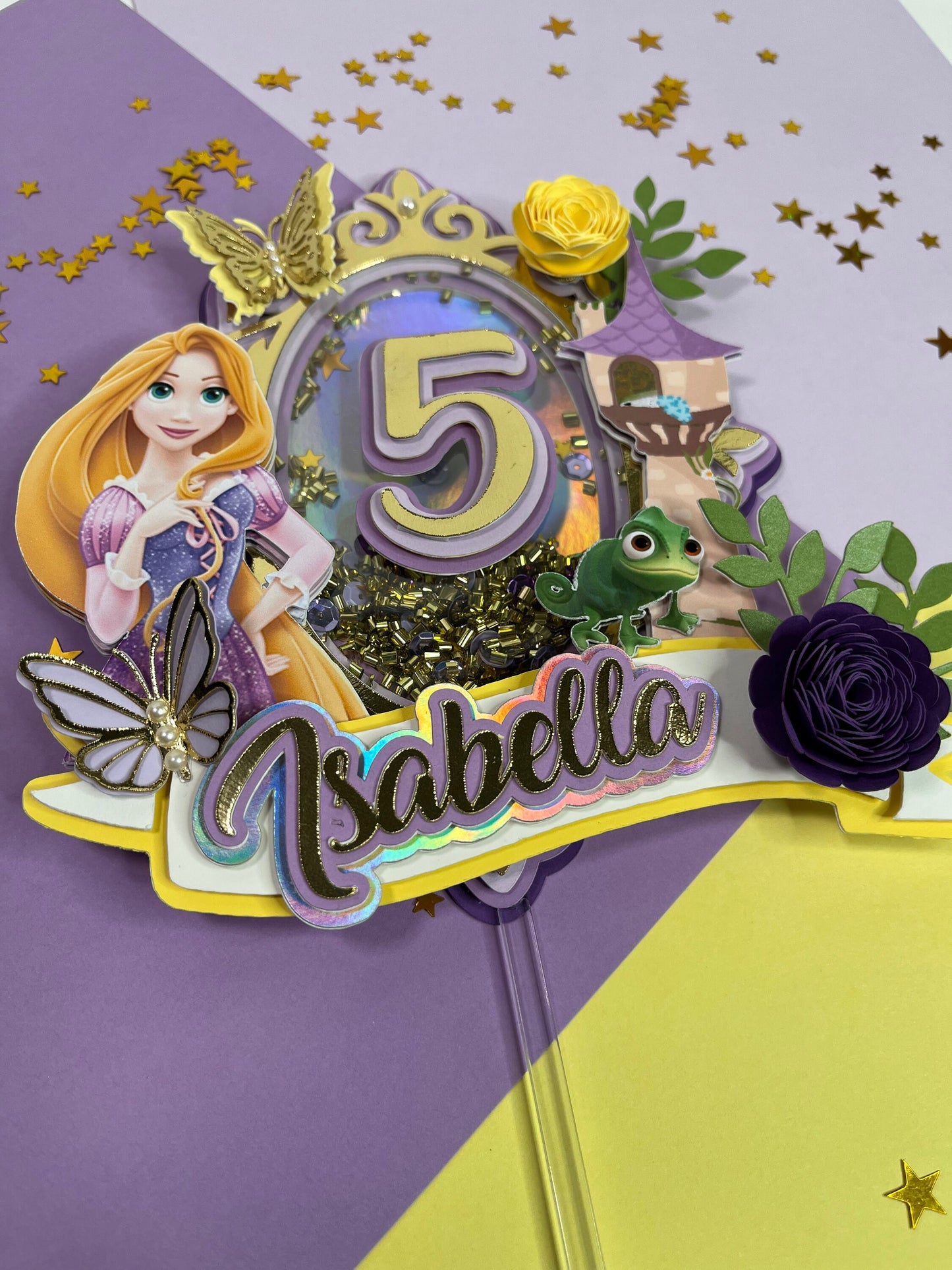 Rapunzel cake topper / rapunzel topper / Rapunzel party decor/ Rapunzel birthday topper/ Isabella custom topper / Topper inspired rapunzel