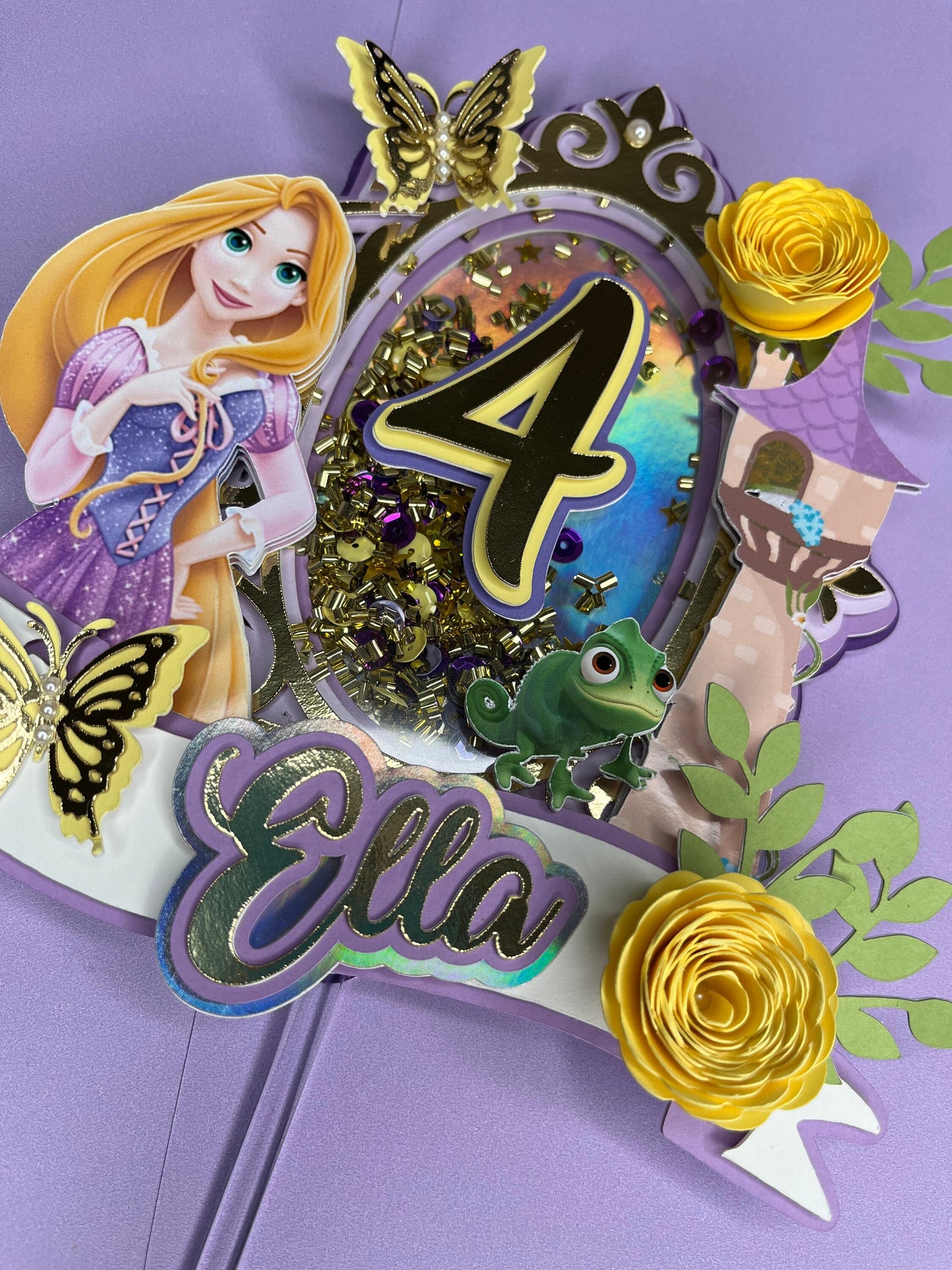 Rapunzel cake topper / rapunzel topper / Rapunzel party decor/ Rapunzel birthday topper/ Isabella custom topper / Topper inspired rapunzel